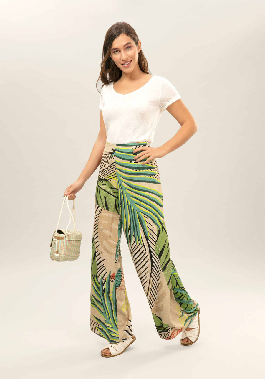 Calça Pantacourt Estampa, . Calça Pantacourt Estampa, , large.