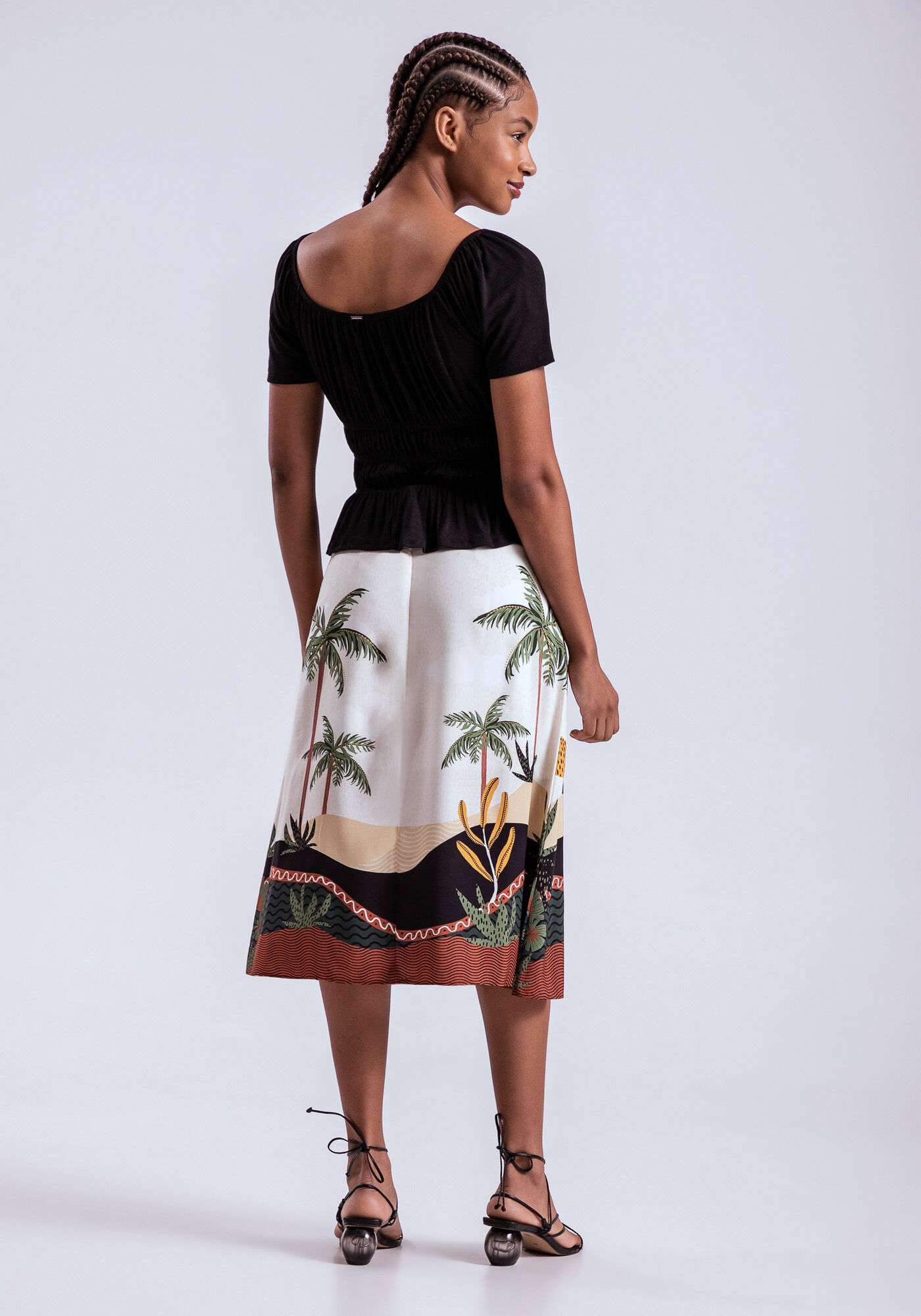 Blusa Manga Curta com El&aacute;stico Cintura, , large.