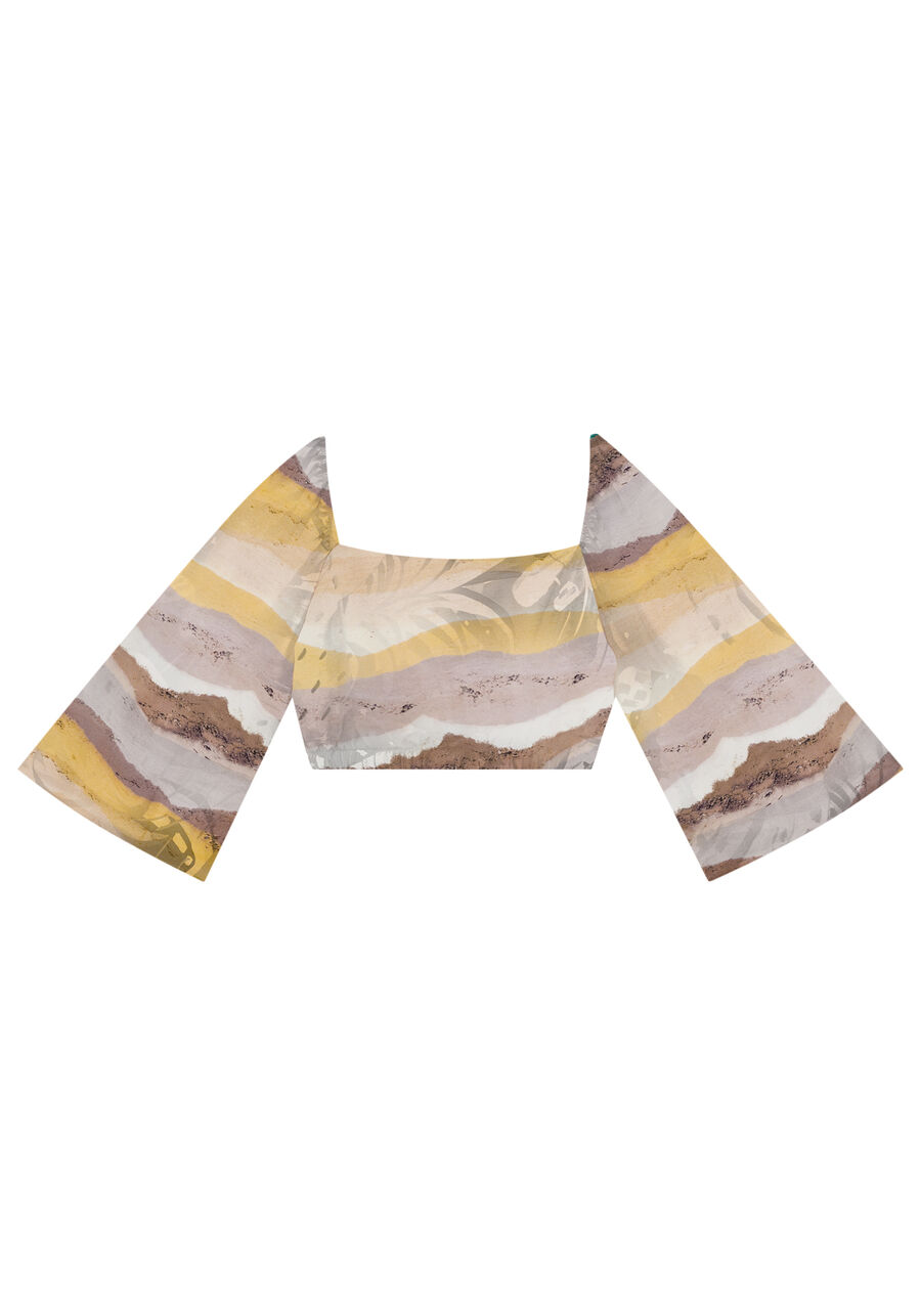 Blusa Cropped em Viscose com Laço Costas, . Blusa Cropped em Viscose com Laço Costas, , large.