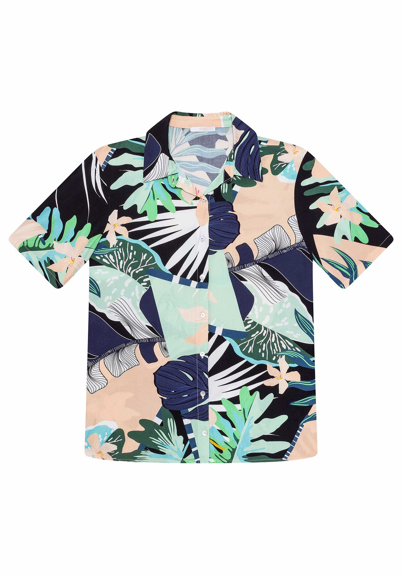 Camisa Manga Curta Estampa, , large.