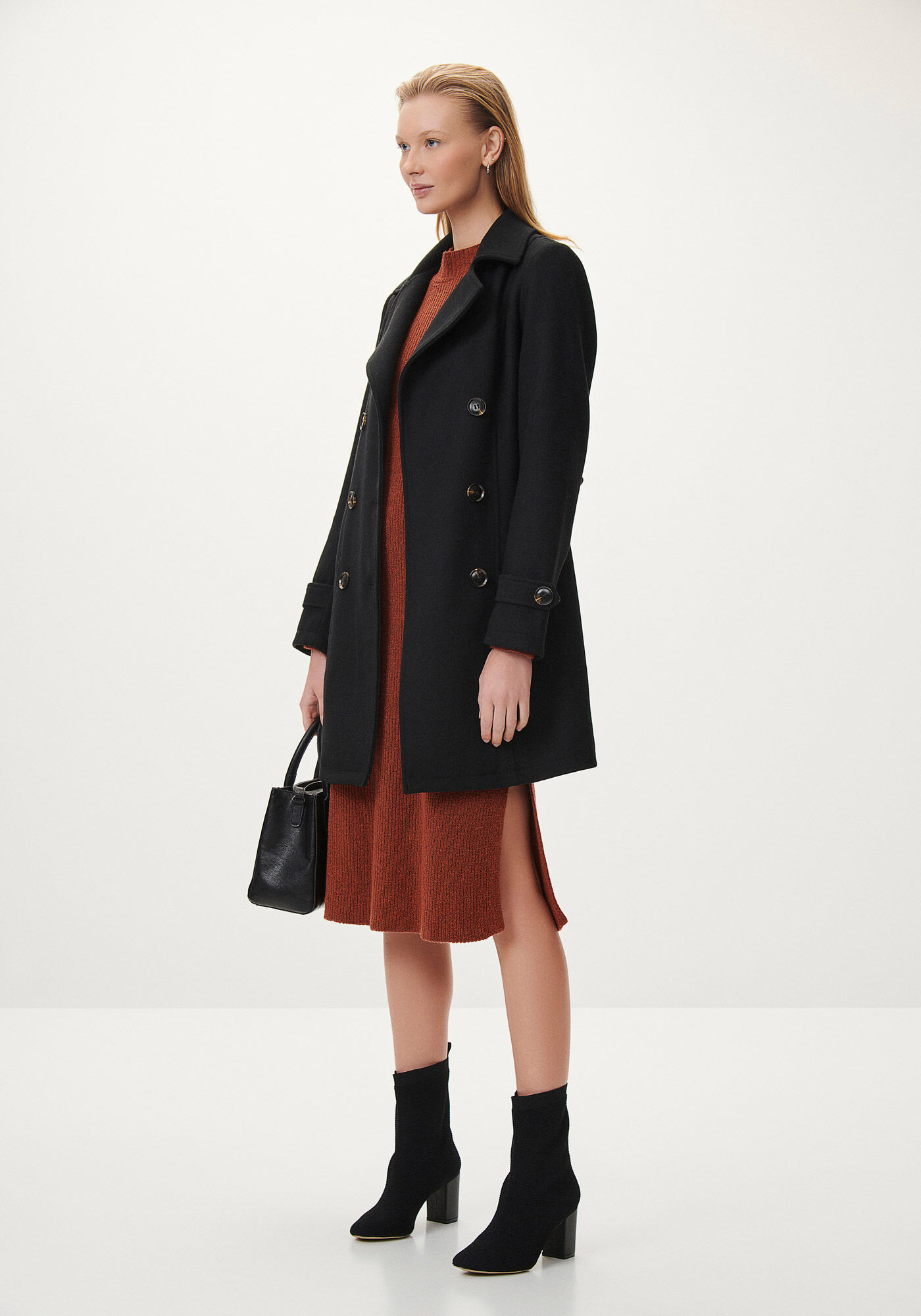 Sobretudo em L&atilde; Batida com Cinto, , large.