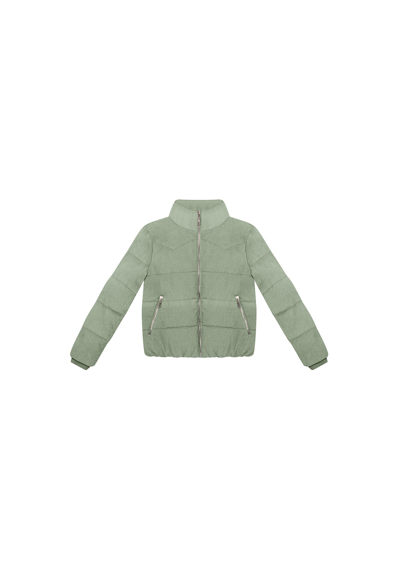 Jaqueta puff gola alta, , large.