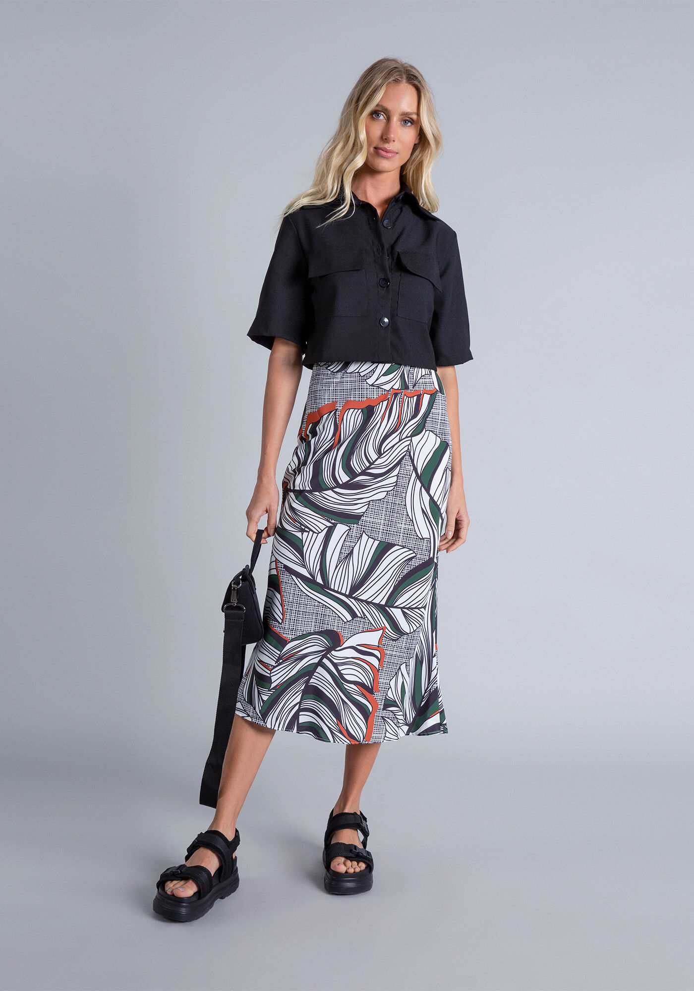 Camisa Cropped Oversized, , large.