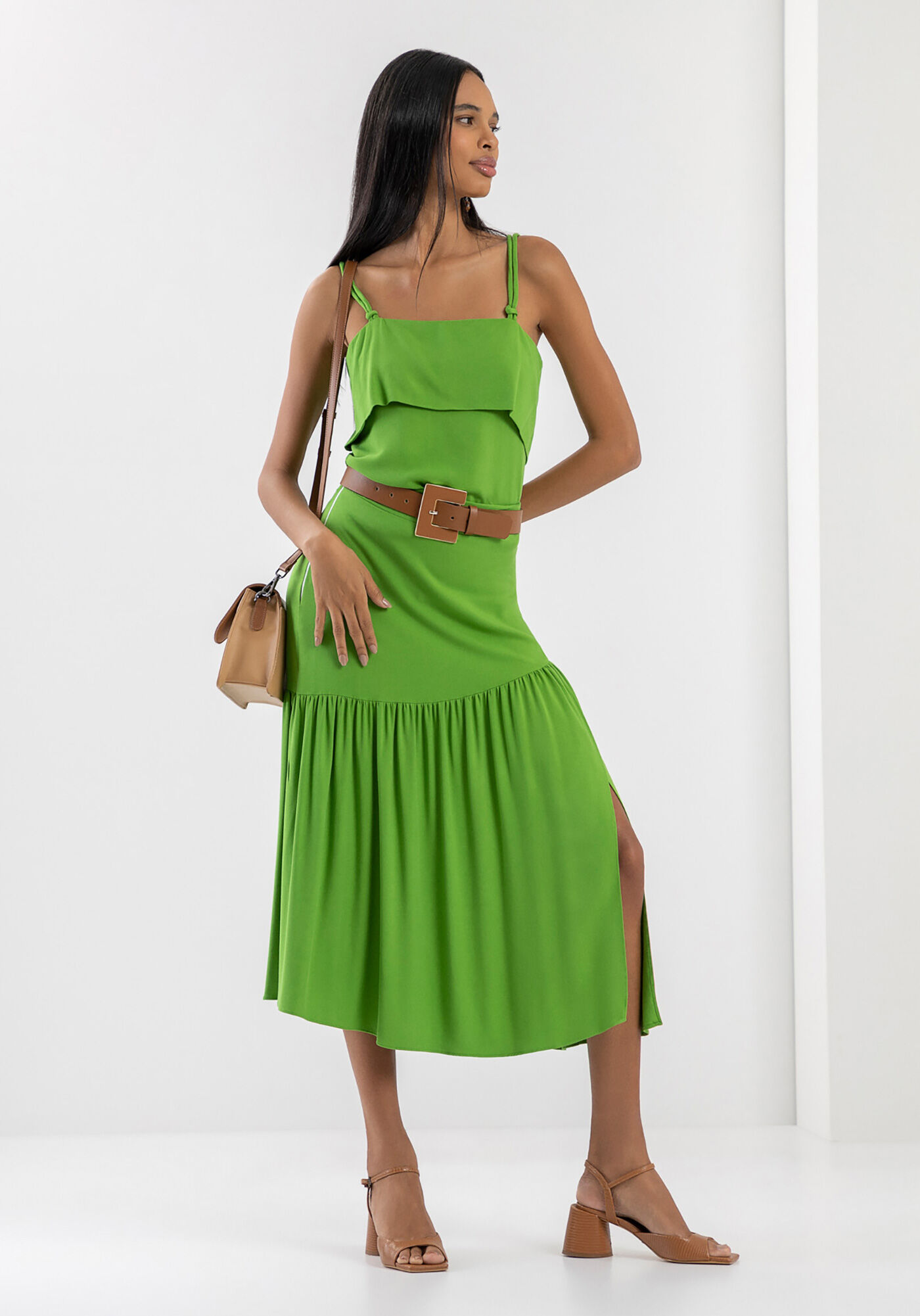 Blusa em Viscose com Babado Decote, , large.