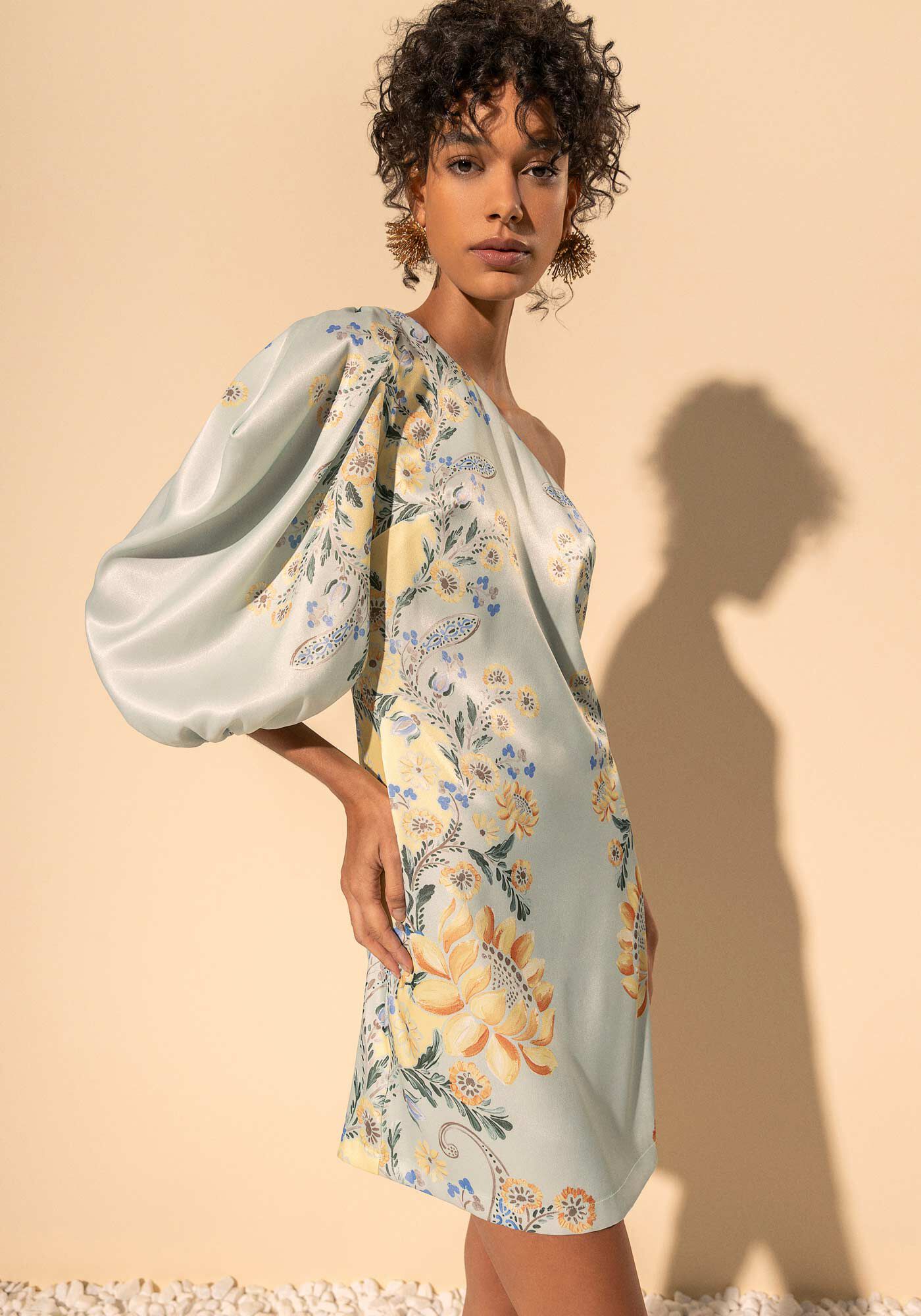 VESTIDO TECIDO ALFAIATARIA, VERDE SPA, large.