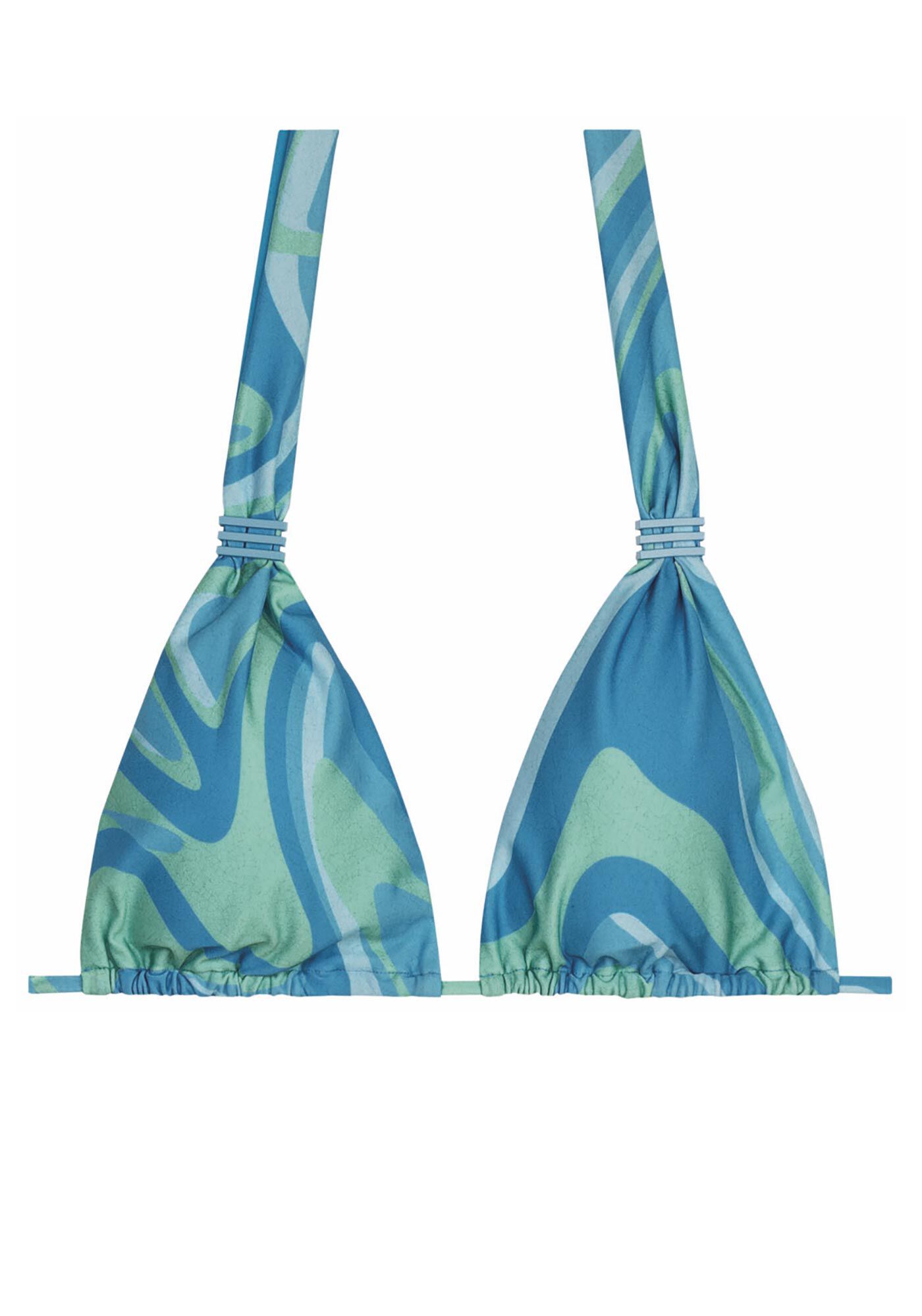 Top Biqu&iacute;ni Frente &Uacute;nica Estampado com Detalhe, , large.