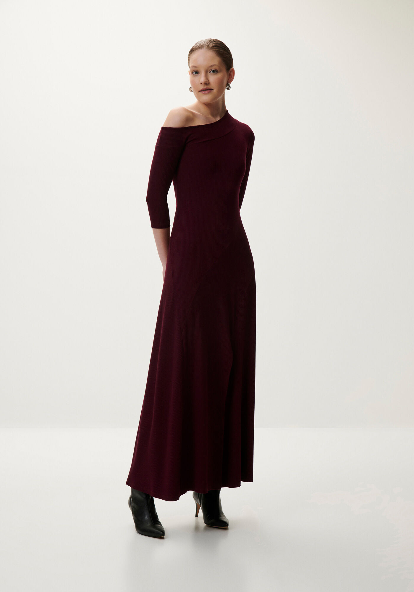 Vestido de manga comprida longo top