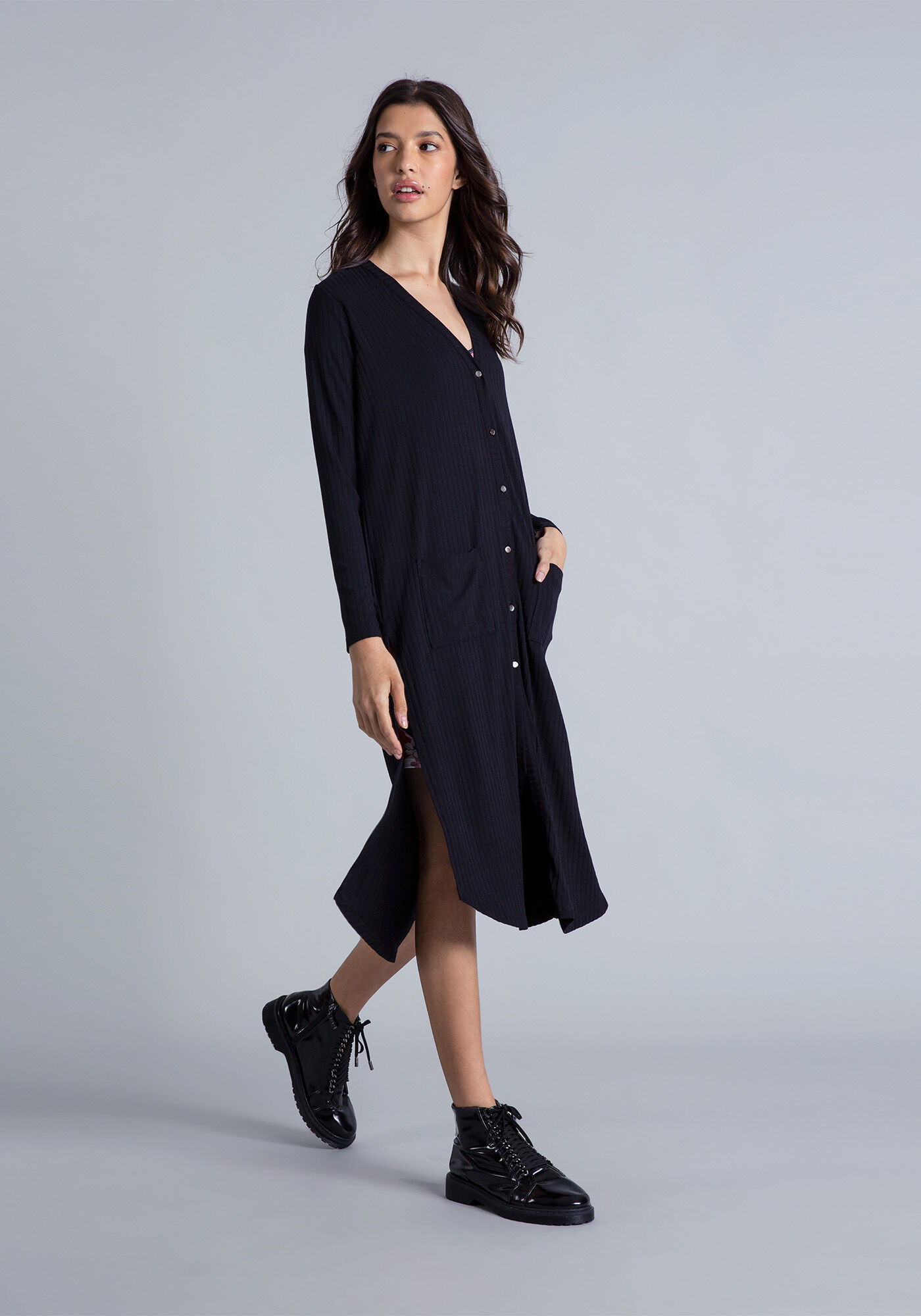 Cardigan Longo Manga Longa, , large.