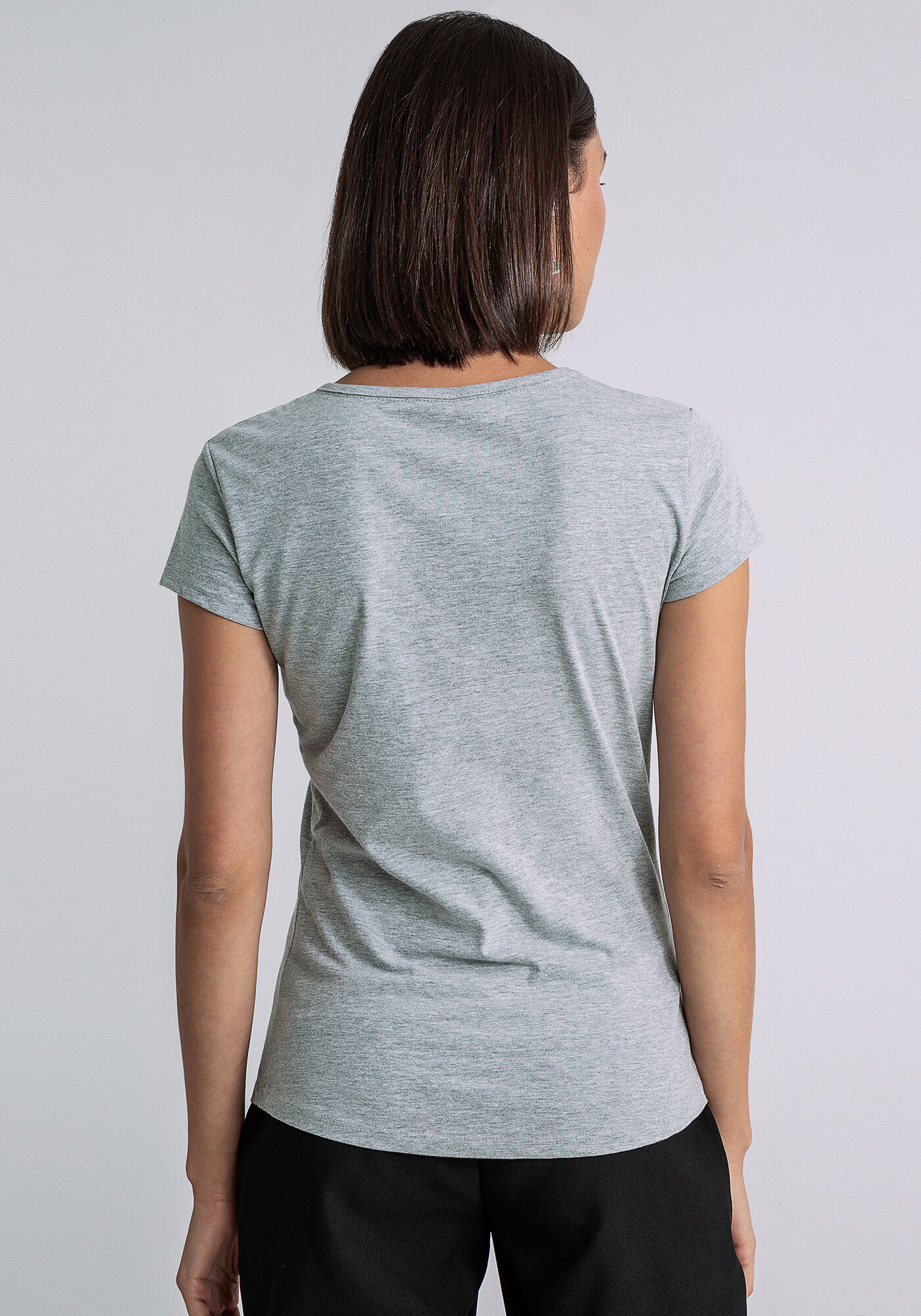 T-shirt com Bordado, MESCLA, large.