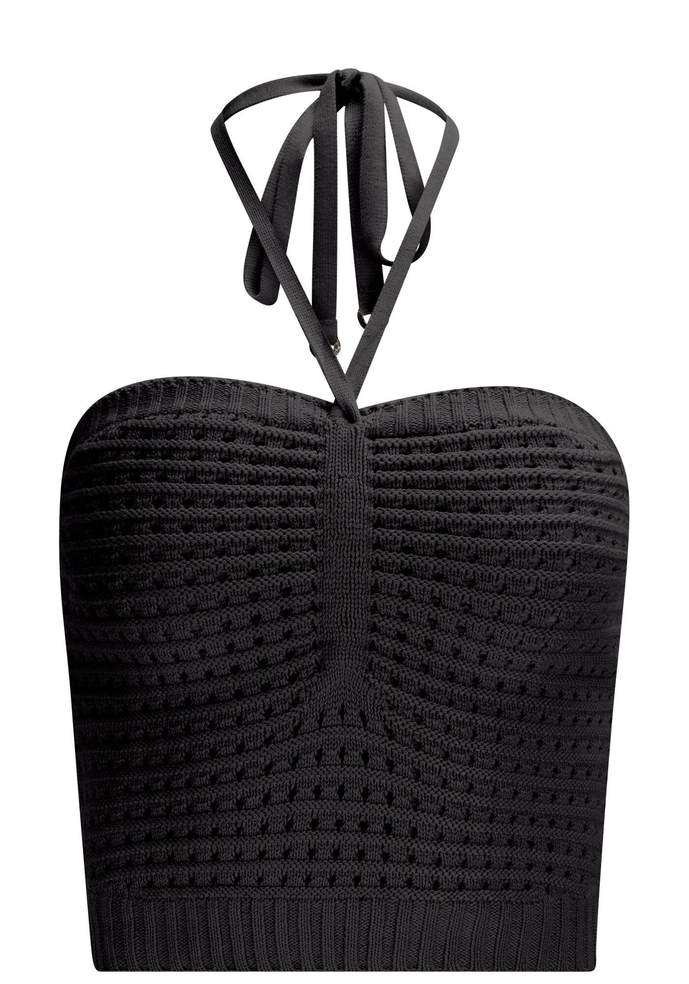 Blusa Cropped em Tric&ocirc; Frente &Uacute;nica, , large.