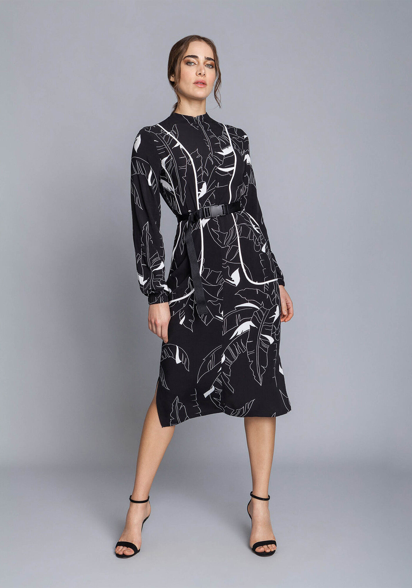 Vestido M&iacute;di Cinto Industrial, , large.