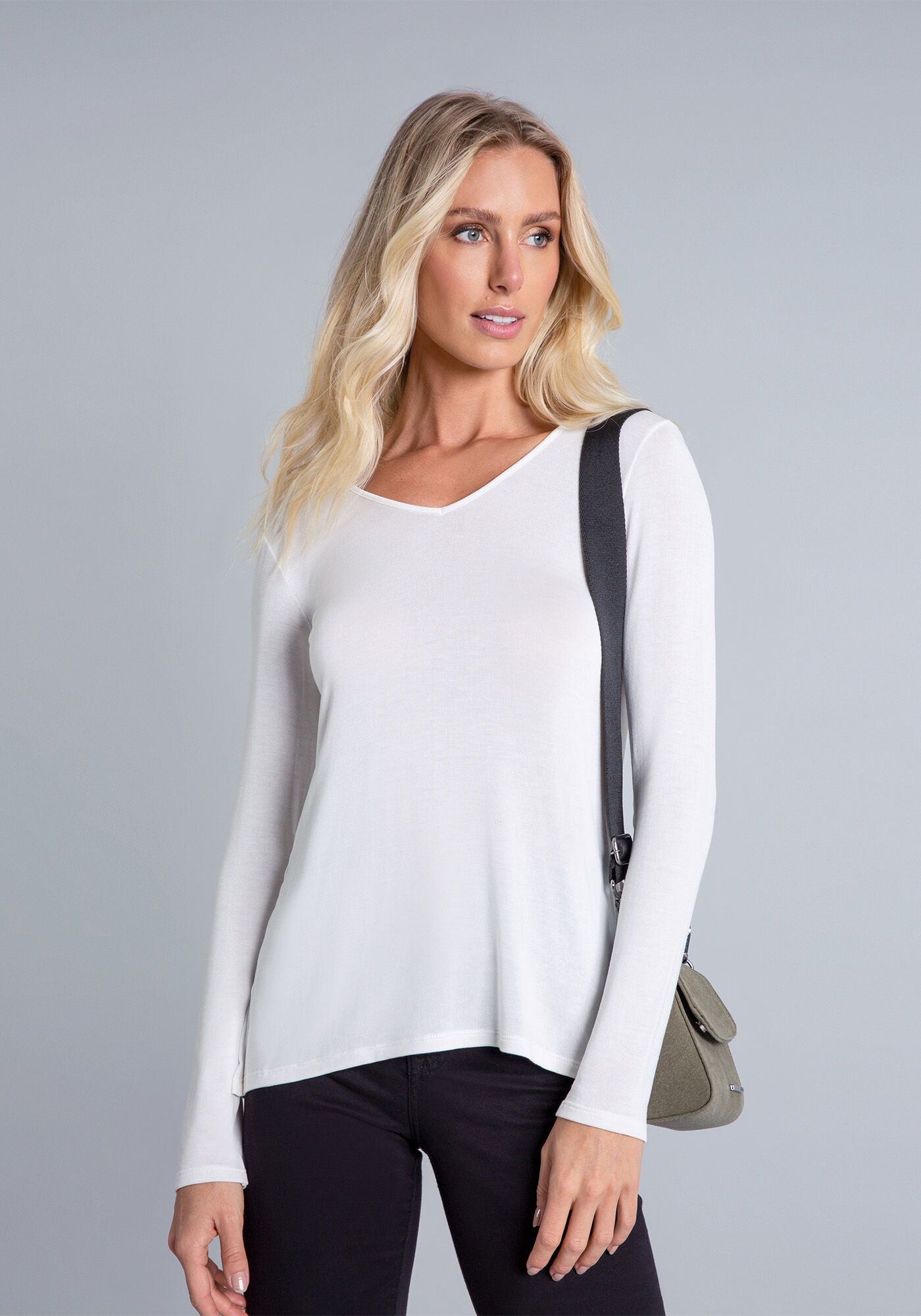 Blusa Manga Longa B&aacute;sica, , large.