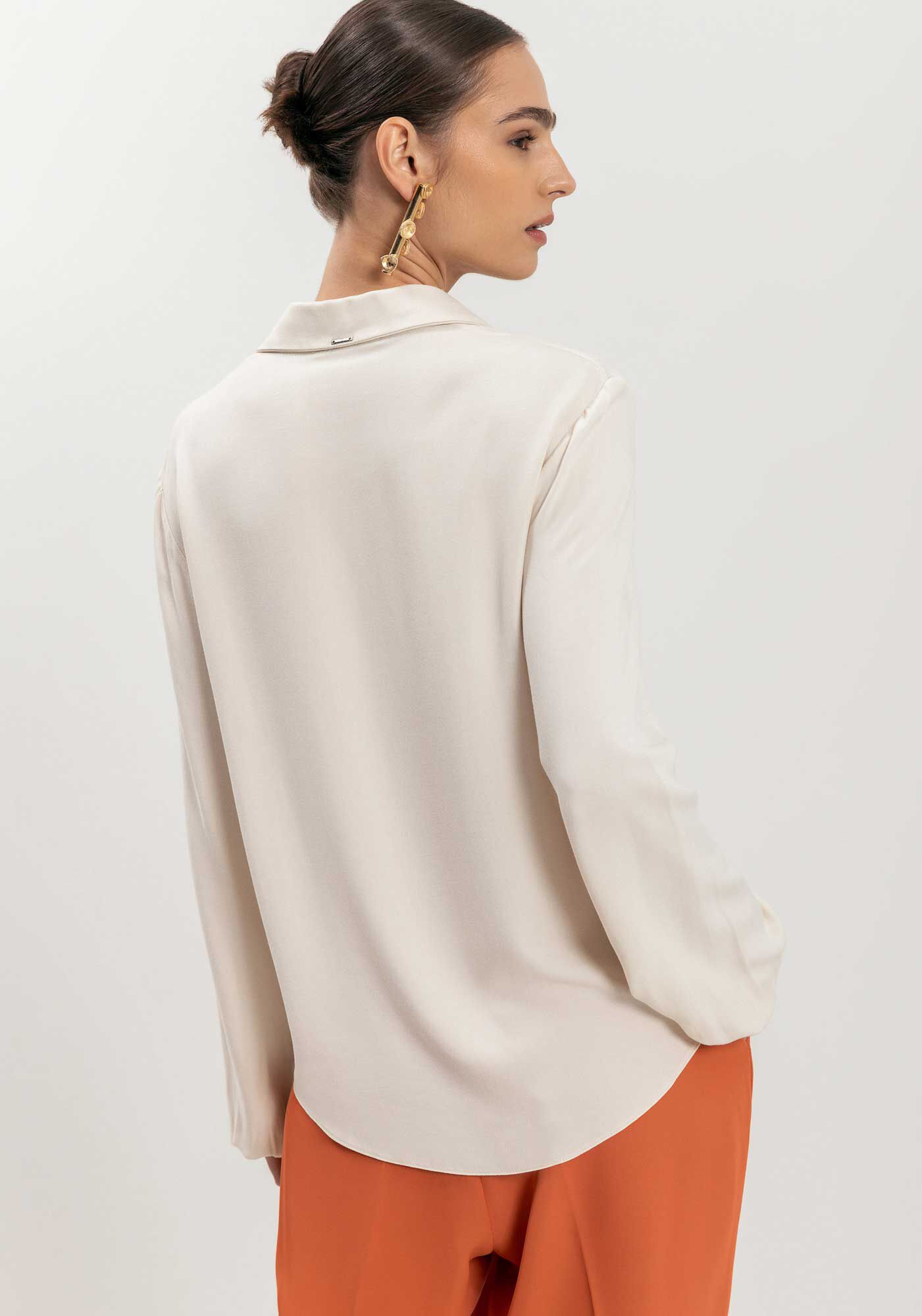 Camisa de Manga Longa Com Gola E Bot&otilde;es, , large.