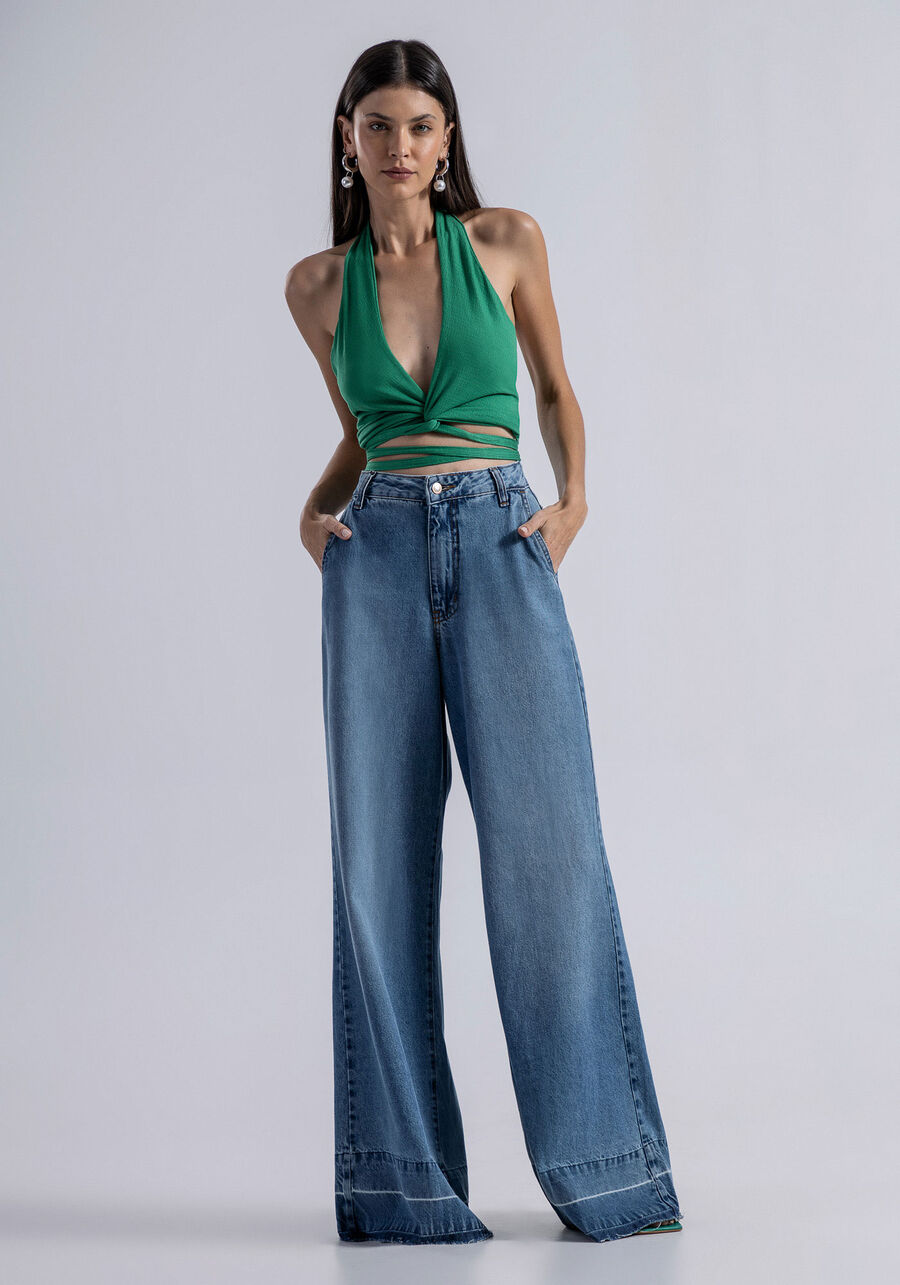 Blusa Frente Única Cropped em Malha com Amarração, . Blusa Frente Única Cropped em Malha com Amarração, , large.