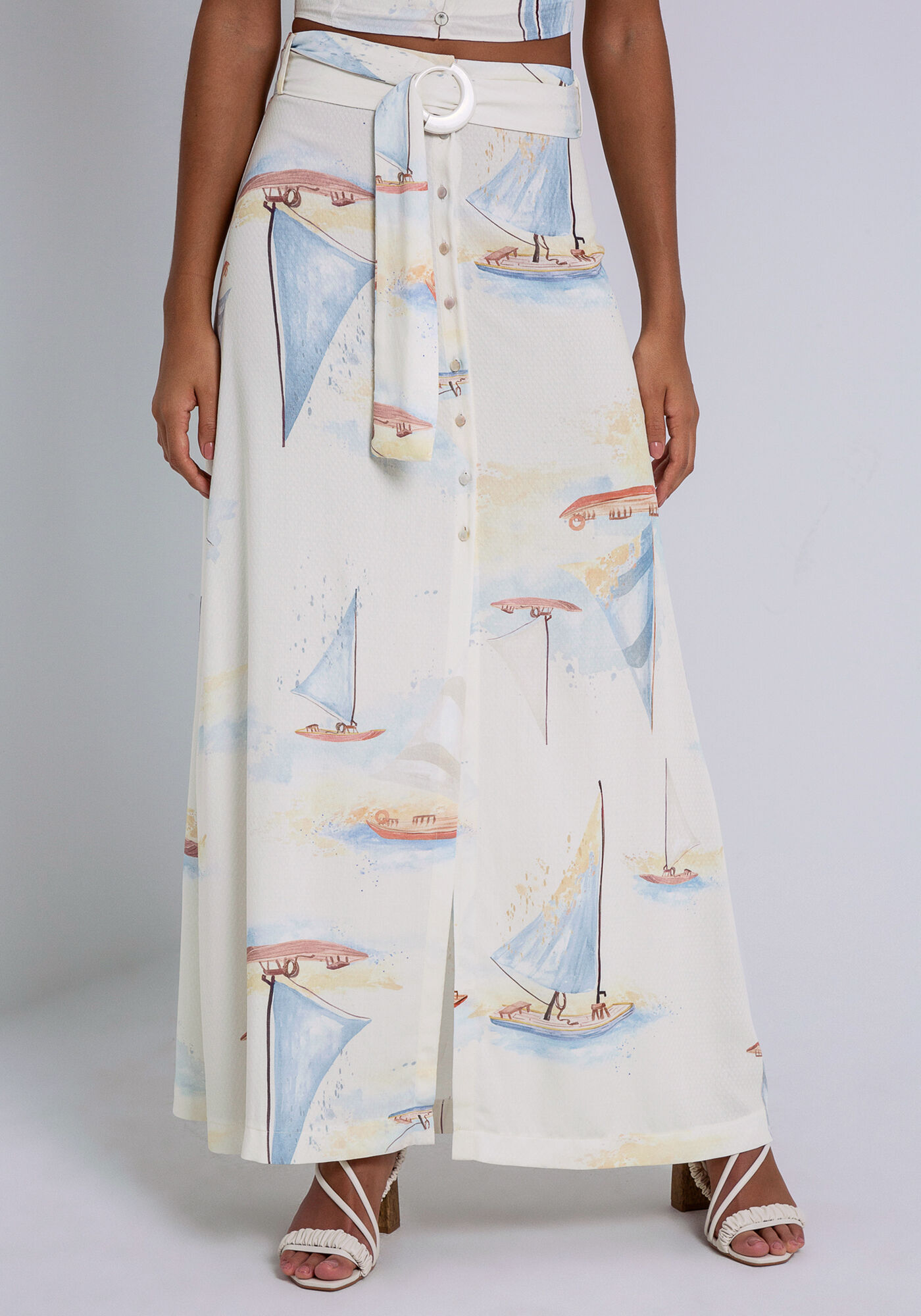 Saia Longa em Viscose com Cinto, MARACAIPE, large.