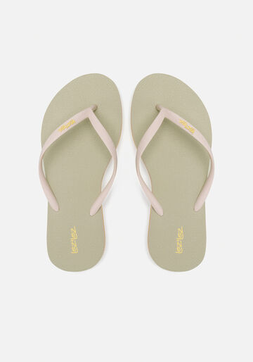 Chinelo Feminino Básico De Tiras Com Listra Lateral, VERDE SPA. Chinelo Feminino Básico De Tiras Com Listra Lateral, VERDE SPA, large.