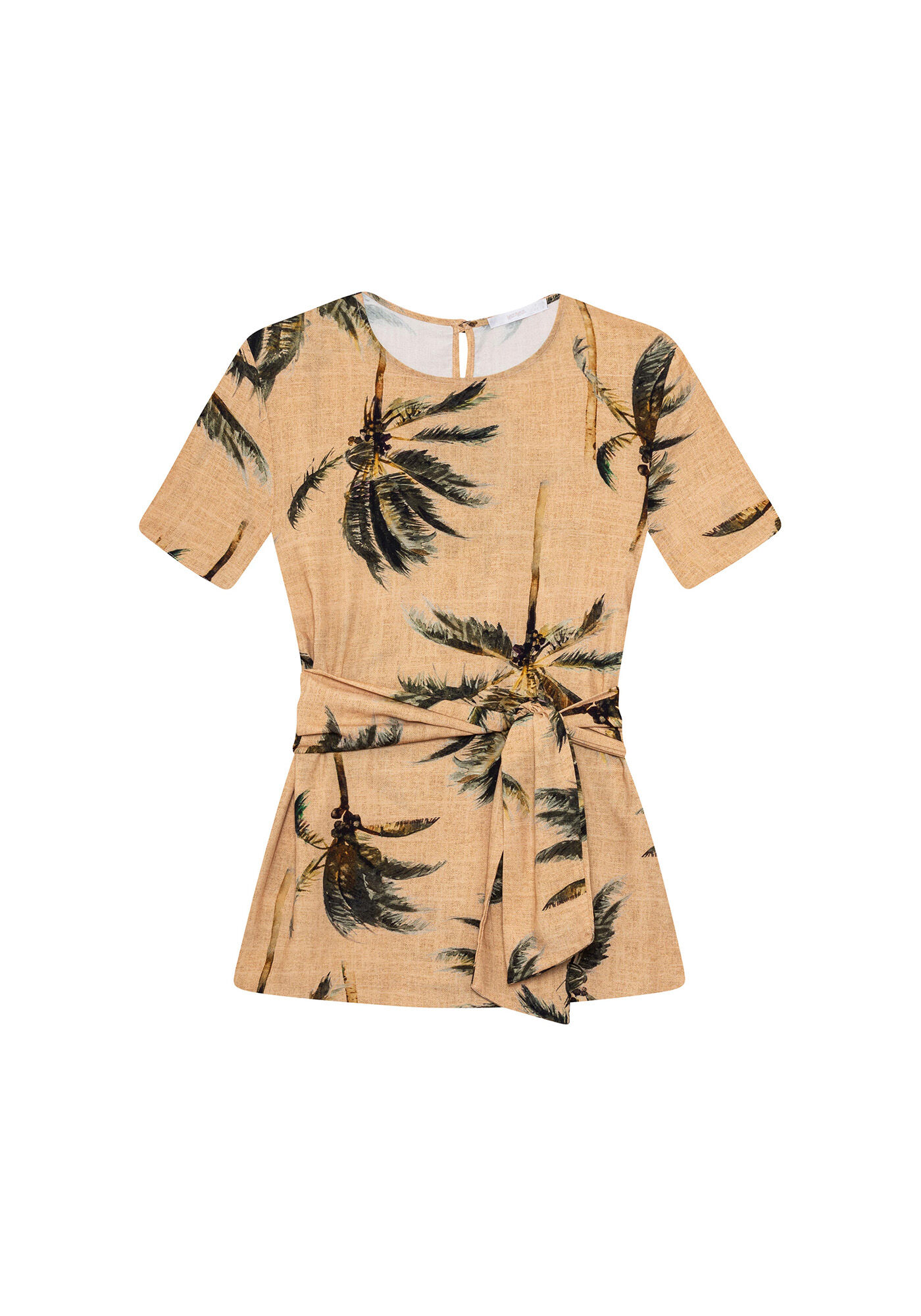 Blusa Estampada com Faixa, , large.