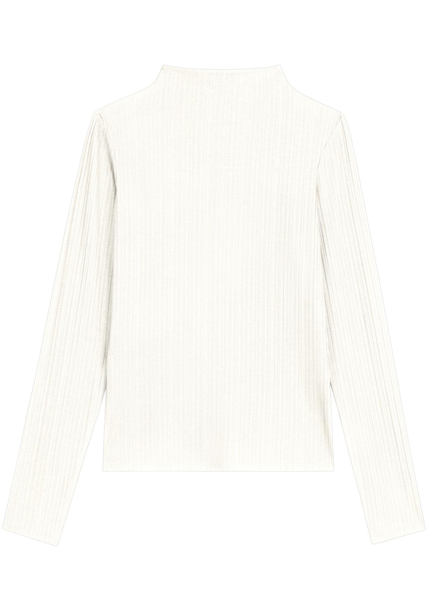 Blusa Básica De Manga Longa Em Malha Canelada, BRANCO OFF WHITE. Blusa Básica De Manga Longa Em Malha Canelada, BRANCO OFF WHITE, large.