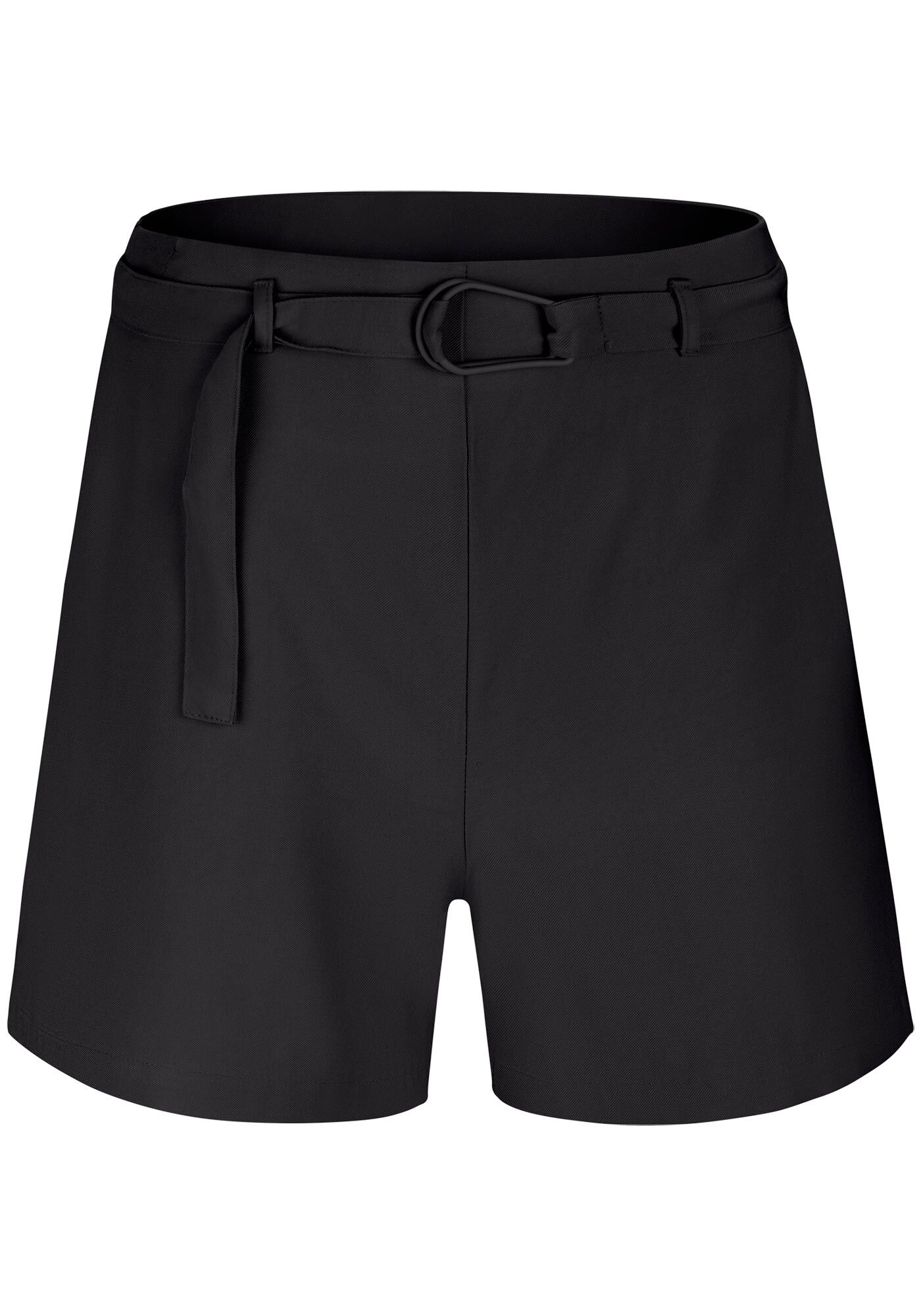 Shorts Cintura Alta com Cinto, PRETO REATIVO, large.