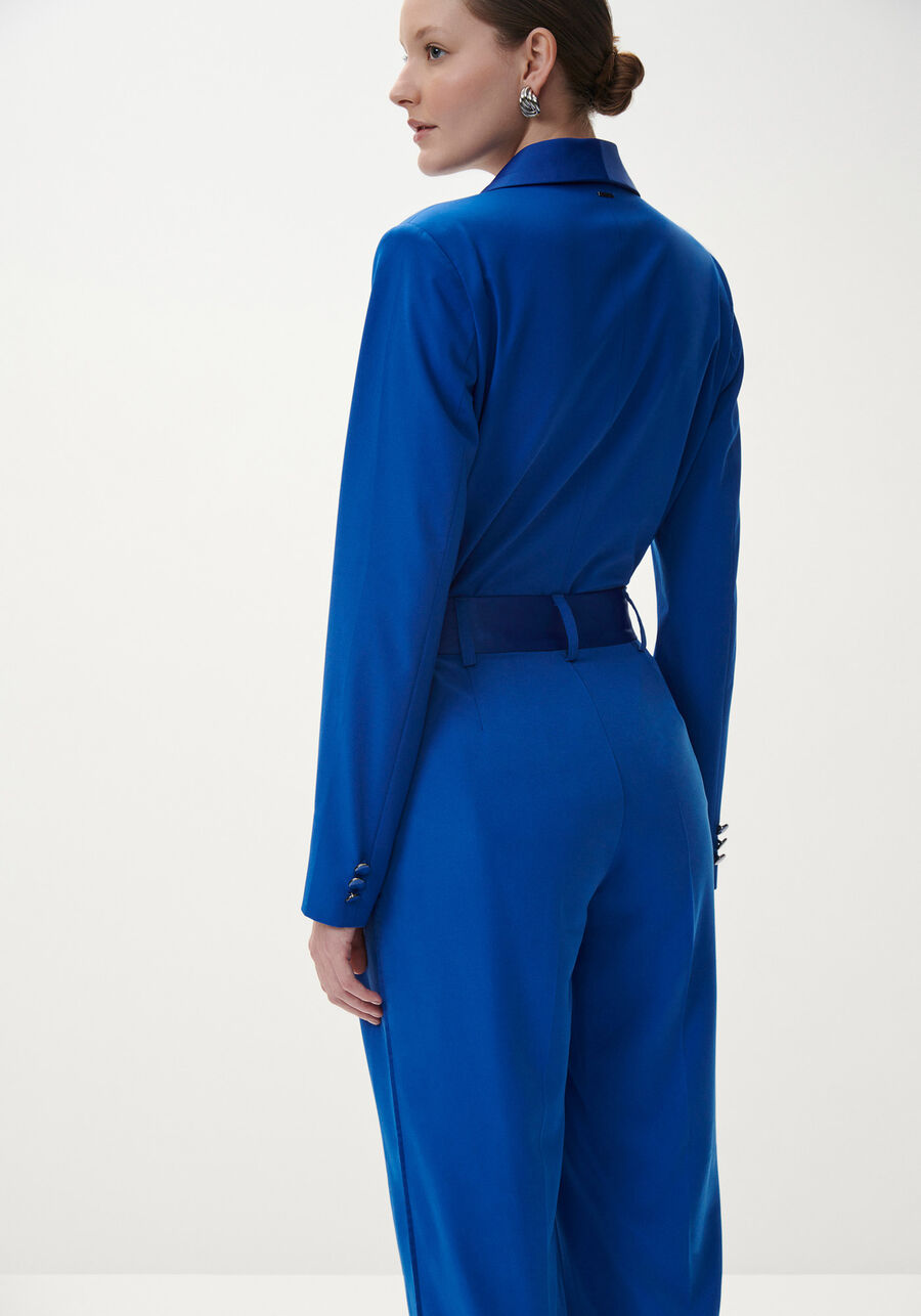 Calça Reta Alfaiataria com Cintura Média, AZUL BLUE BELL. Calça Reta Alfaiataria com Cintura Média, AZUL BLUE BELL, large.