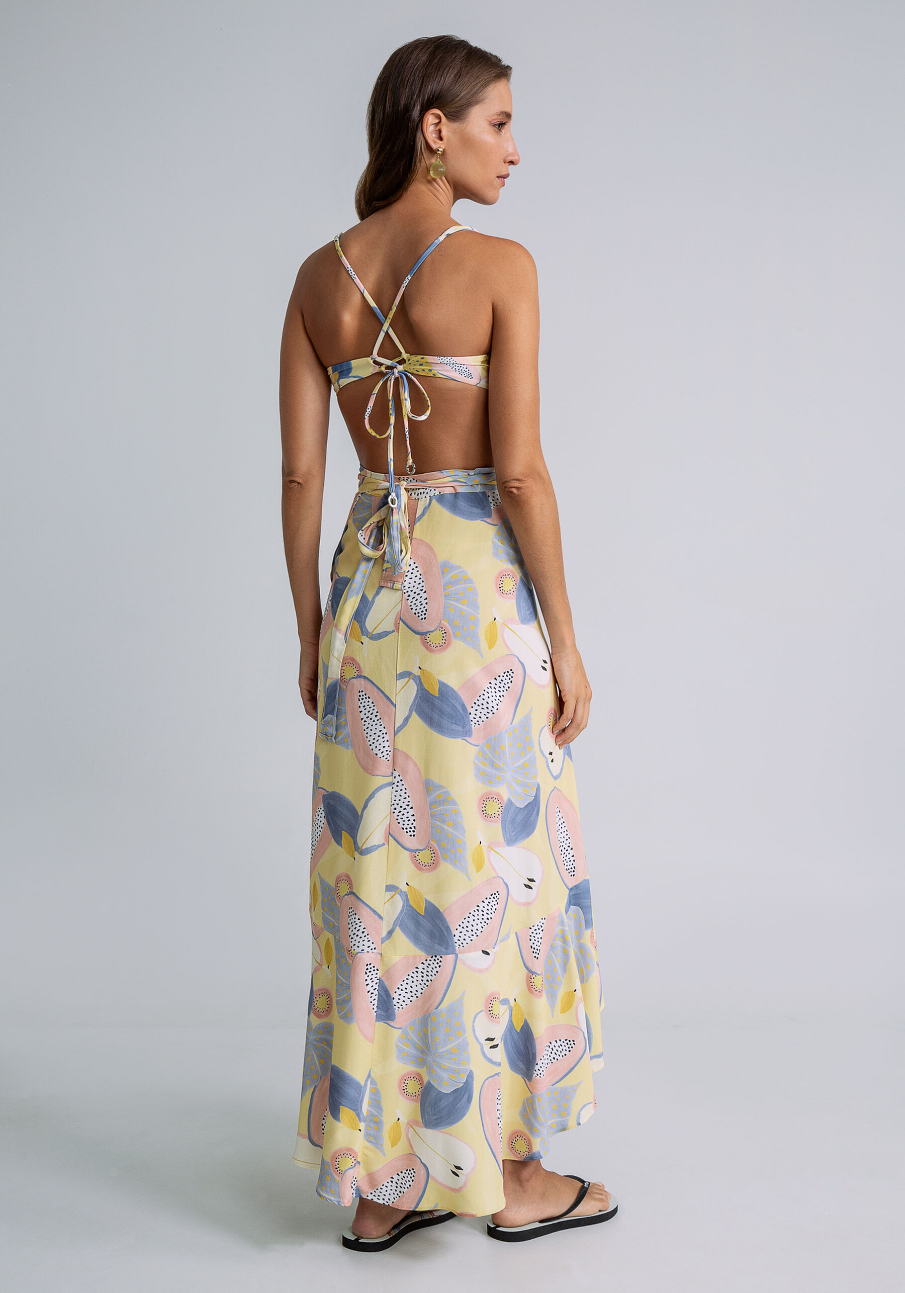 Saia Transpassada Saída de Praia Estampa, FRESCOR. Saia Transpassada Saída de Praia Estampa, FRESCOR, large.