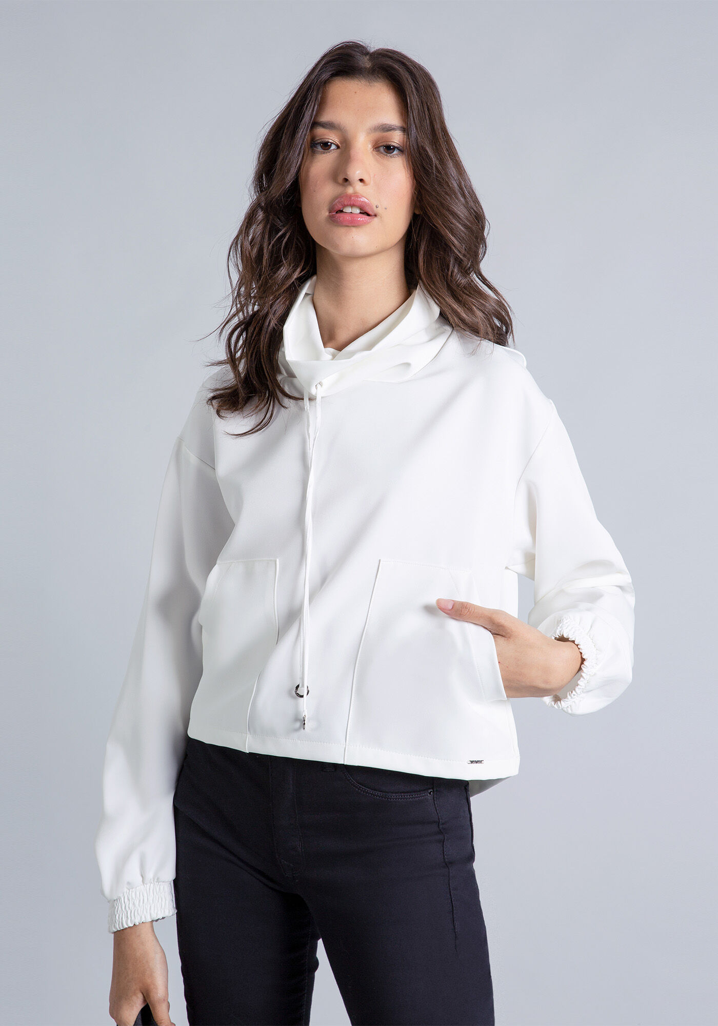 Blus&atilde;o Gola Alta Amplo, , large.