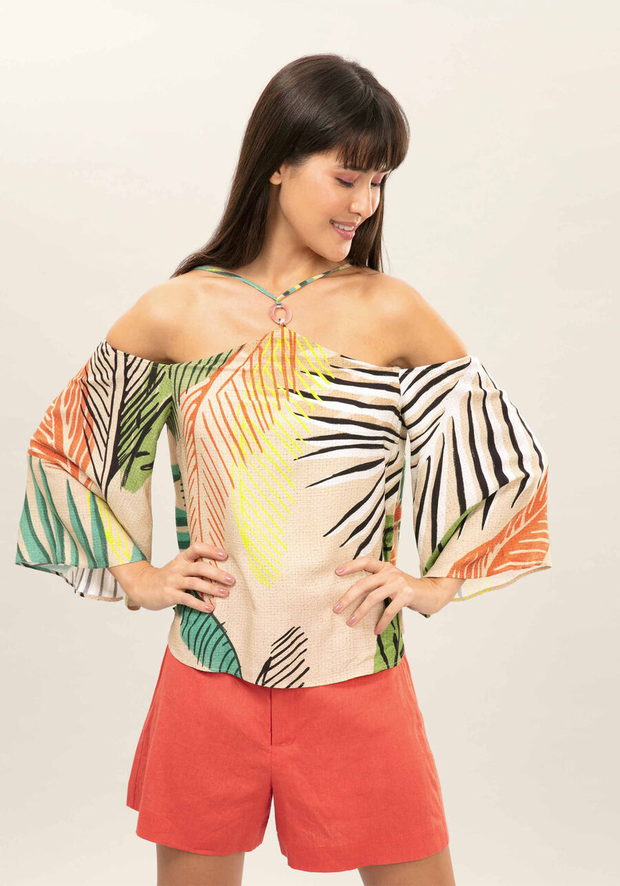 Blusa Manga 3/4 Estampa, . Blusa Manga 3/4 Estampa, , large.