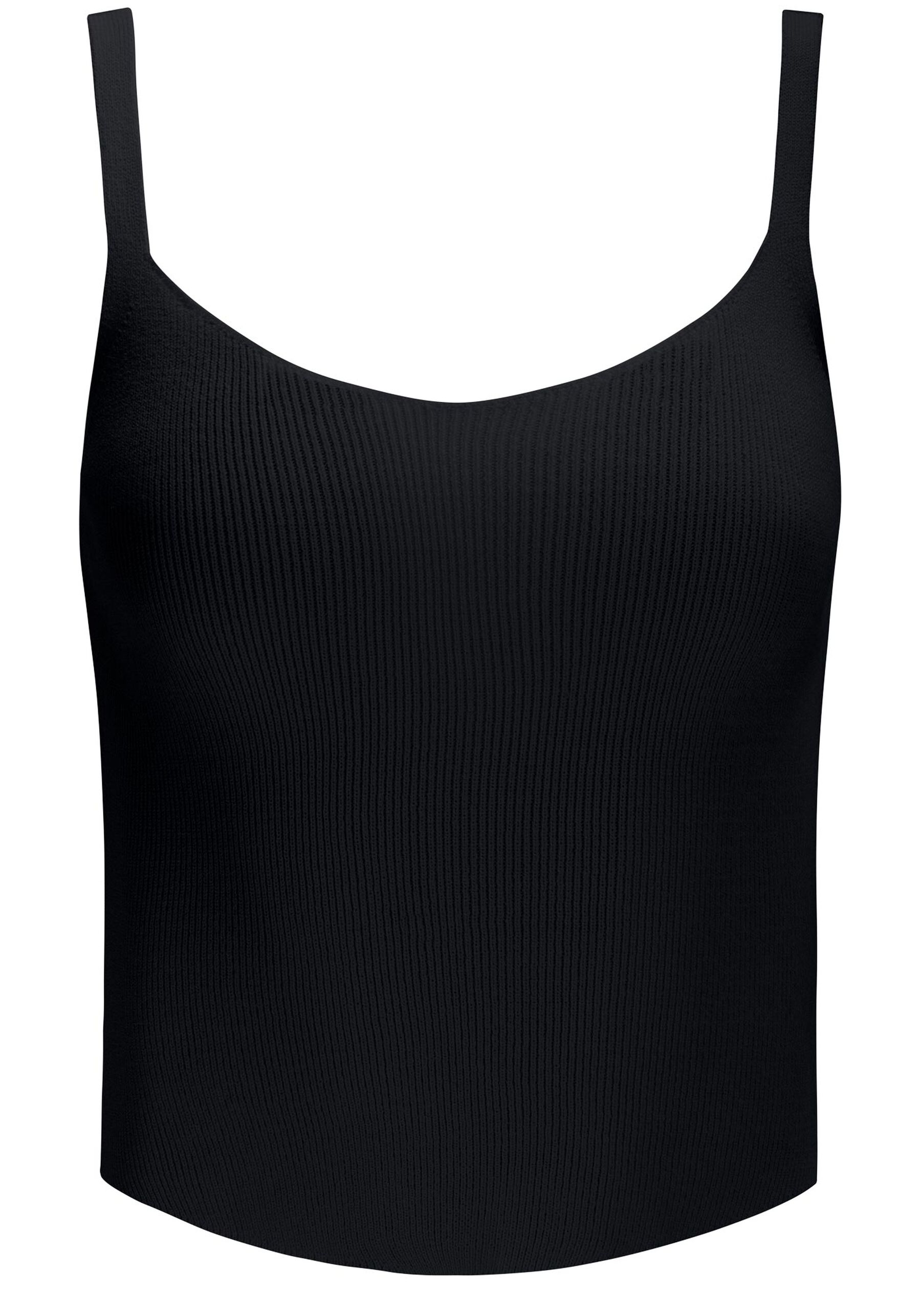 Blusa em Tricô Altura Cós, PRETO REATIVO. Blusa em Tricô Altura Cós, PRETO REATIVO, large.