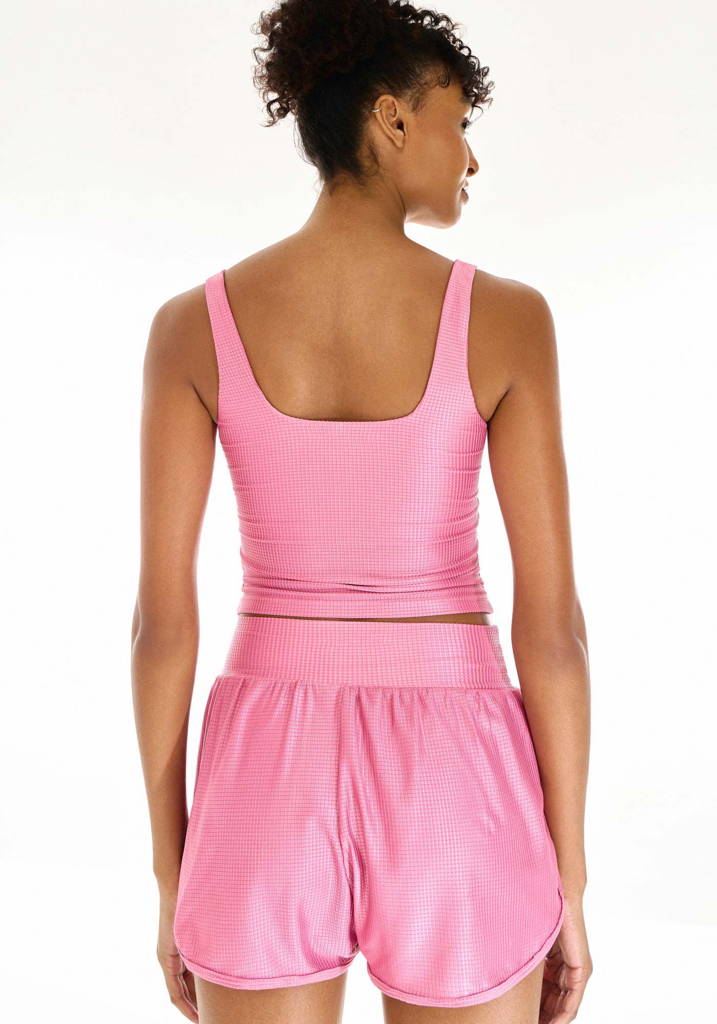 Shorts MOVE Fitness em Malha Poliamida Texturizado, ROSA SUSPIRO, large.