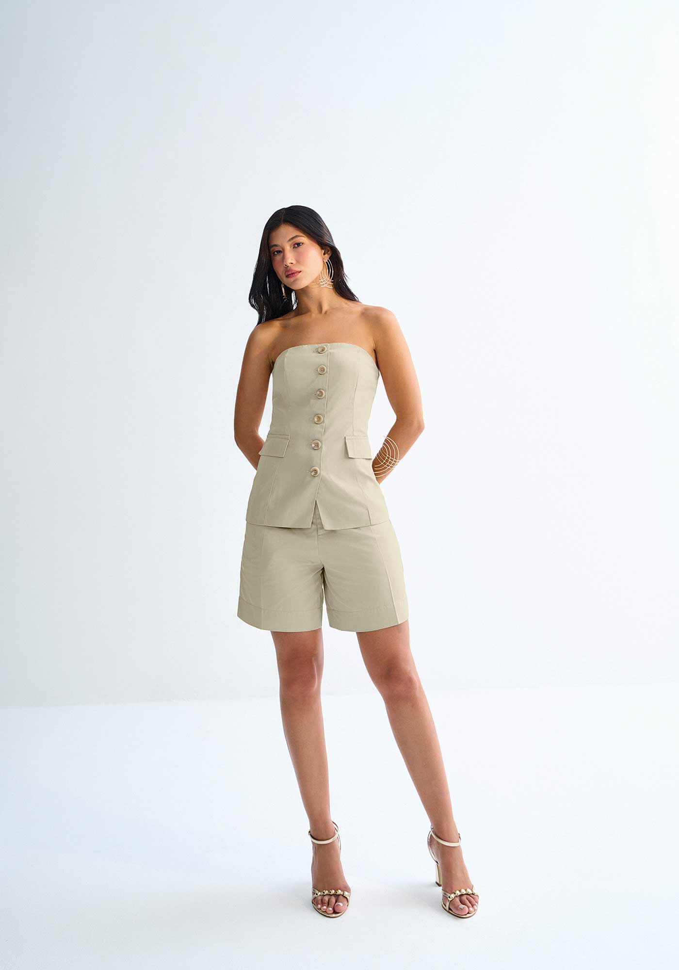 Blusa Alongada Alfaiataria Tomara Que Caia, , large.