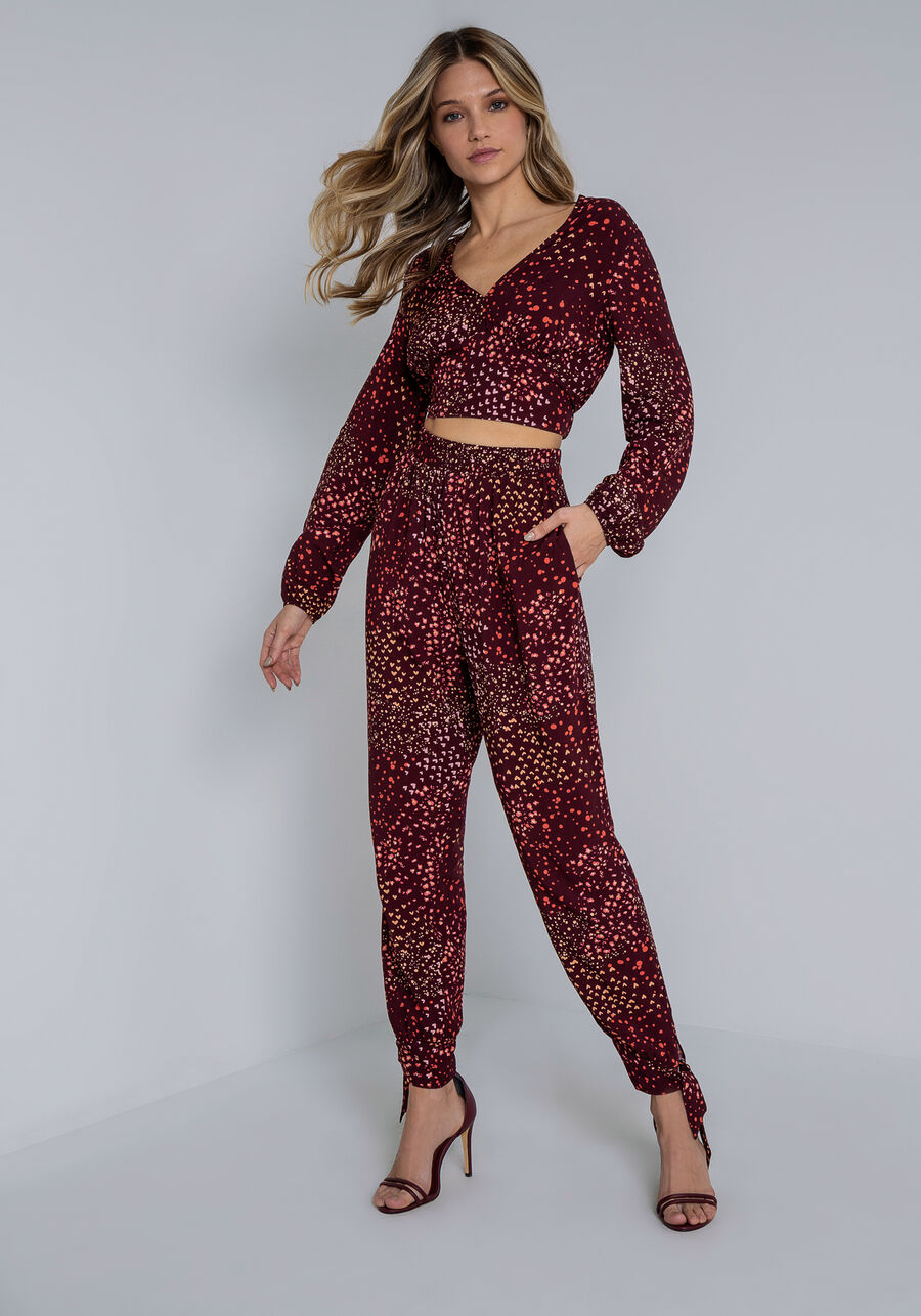 Calça Jogging com Laço Barra, . Calça Jogging com Laço Barra, , large.