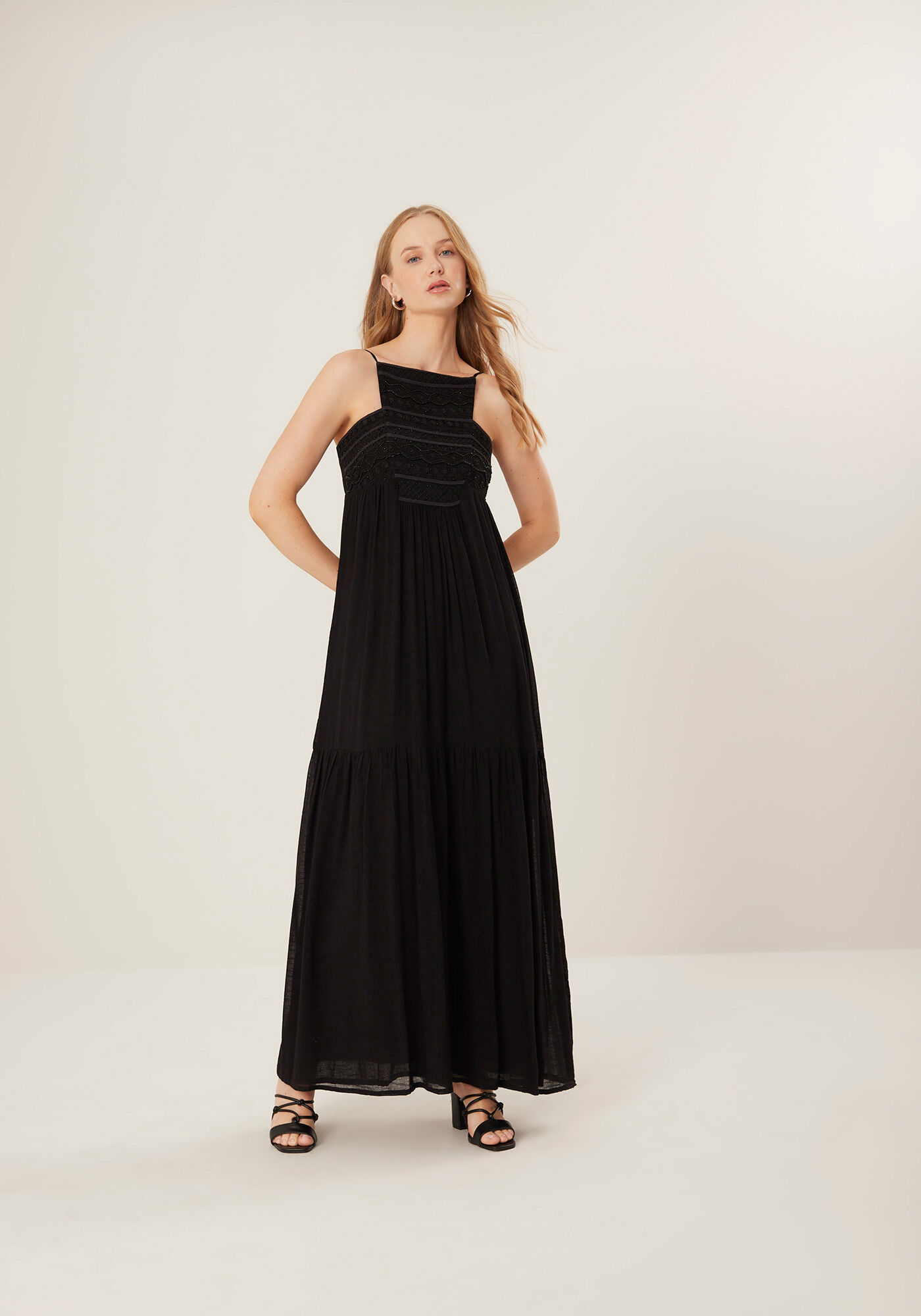 Vestido Longo de Al&ccedil;as Finas, , large.