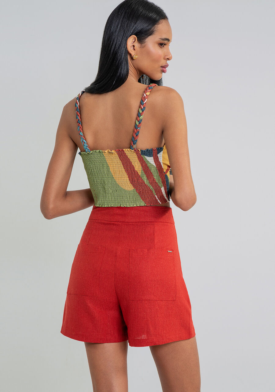 Blusa com Alças Cropped Linho, . Blusa com Alças Cropped Linho, , large.