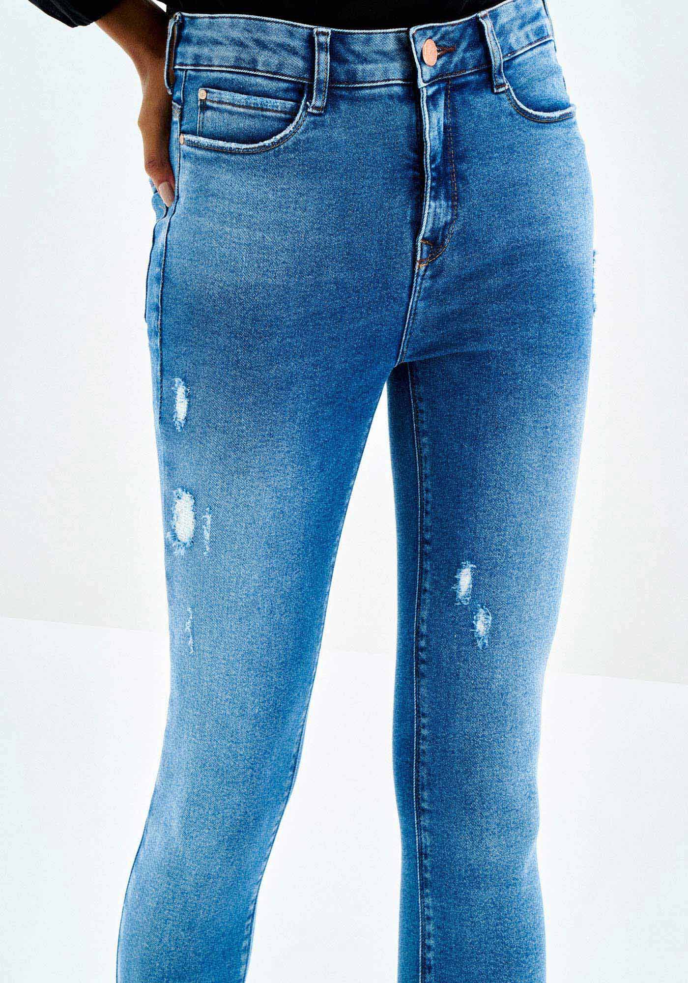 Cal&ccedil;a Jeans Skinny Cintura Alta Shaping, JEANS, large.