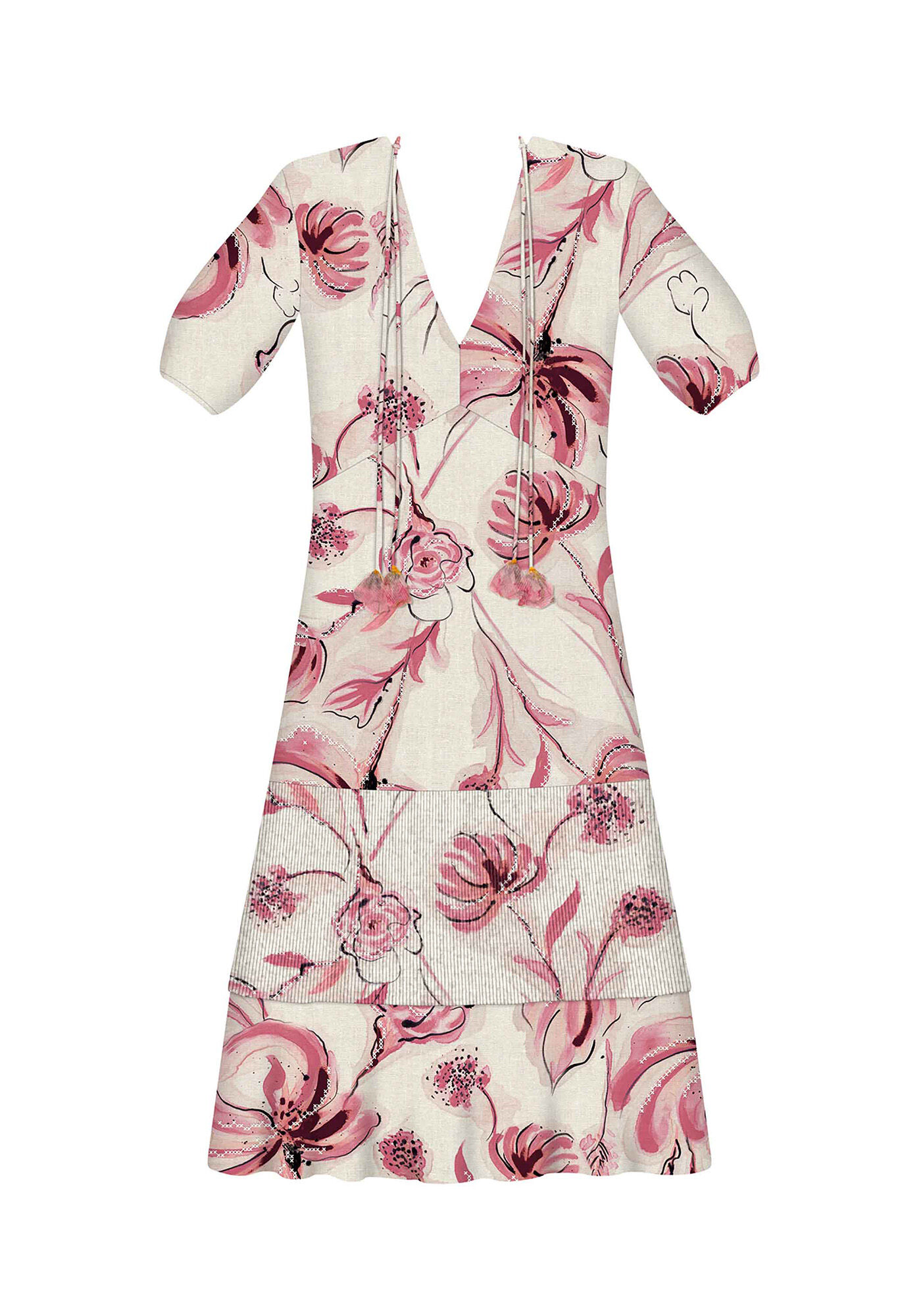 Vestido Tecido Poly Marocain Midi, , large.