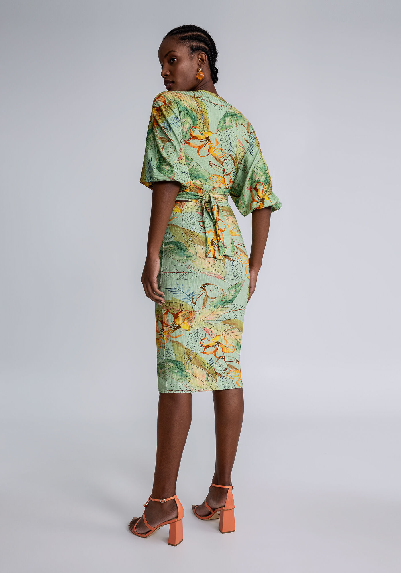 Blusa Cropped Manga 3/4 Transpassada, , large.