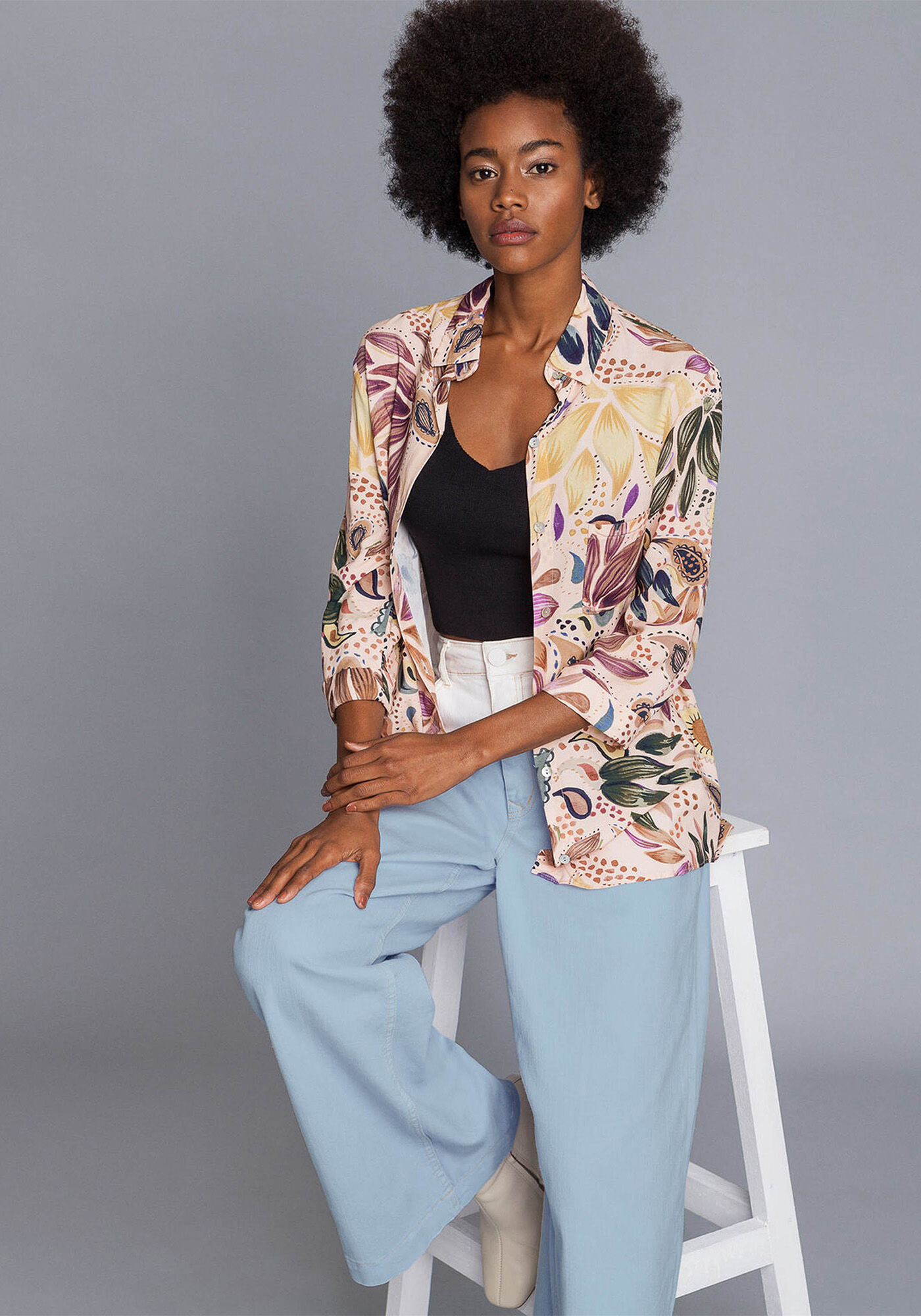 Camisa Manga 3/4 Estampa, , large.