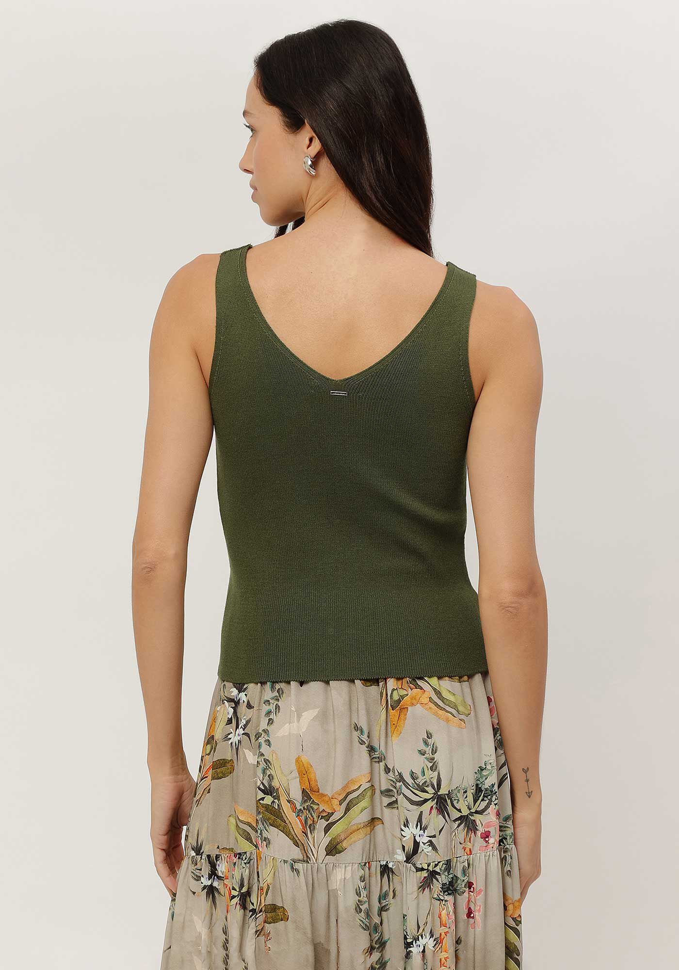 Regata em Tric&ocirc; com Decote V, , large.