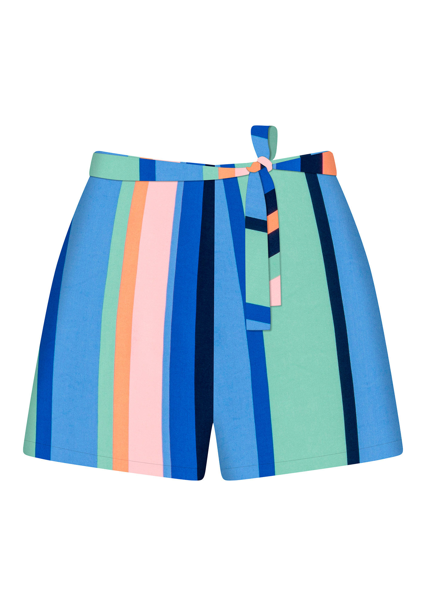 Shorts Cintura M&eacute;dia Cinto Estampa, , large.