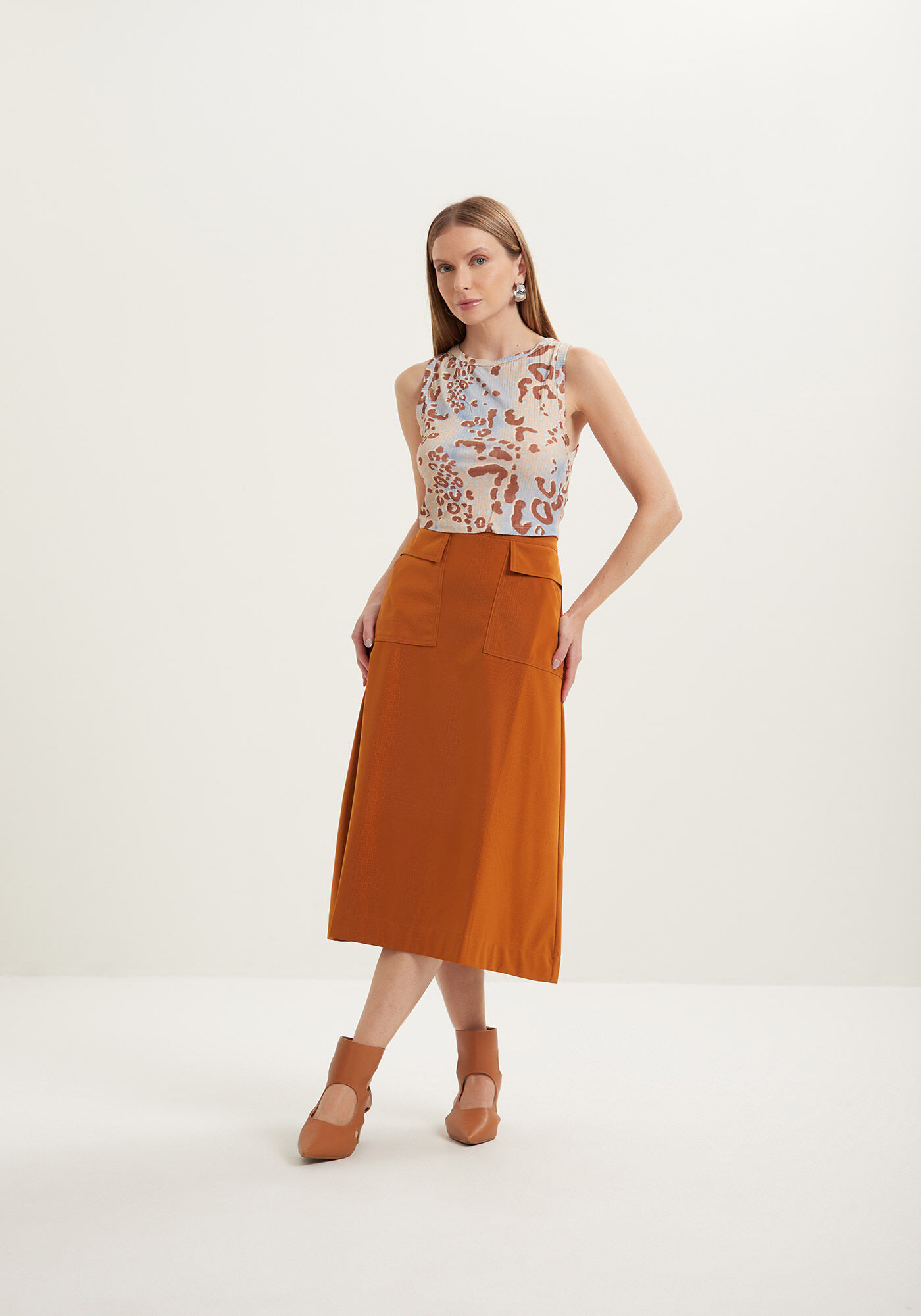 Blusa Malha Canelado Sevilha, SAVAGE BEGE, large.