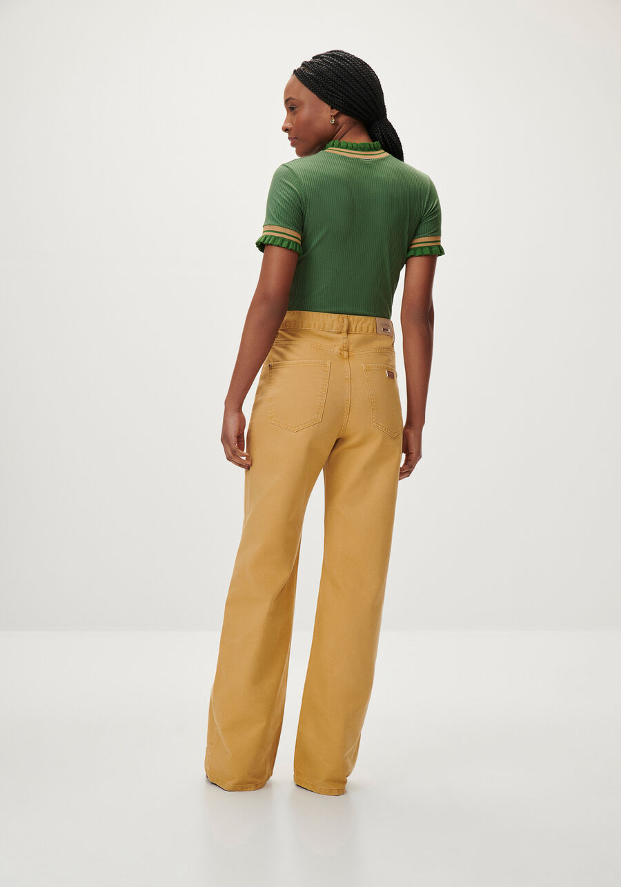 Blusa Canelada com Gola Alta Retilínea, . Blusa Canelada com Gola Alta Retilínea, , large.