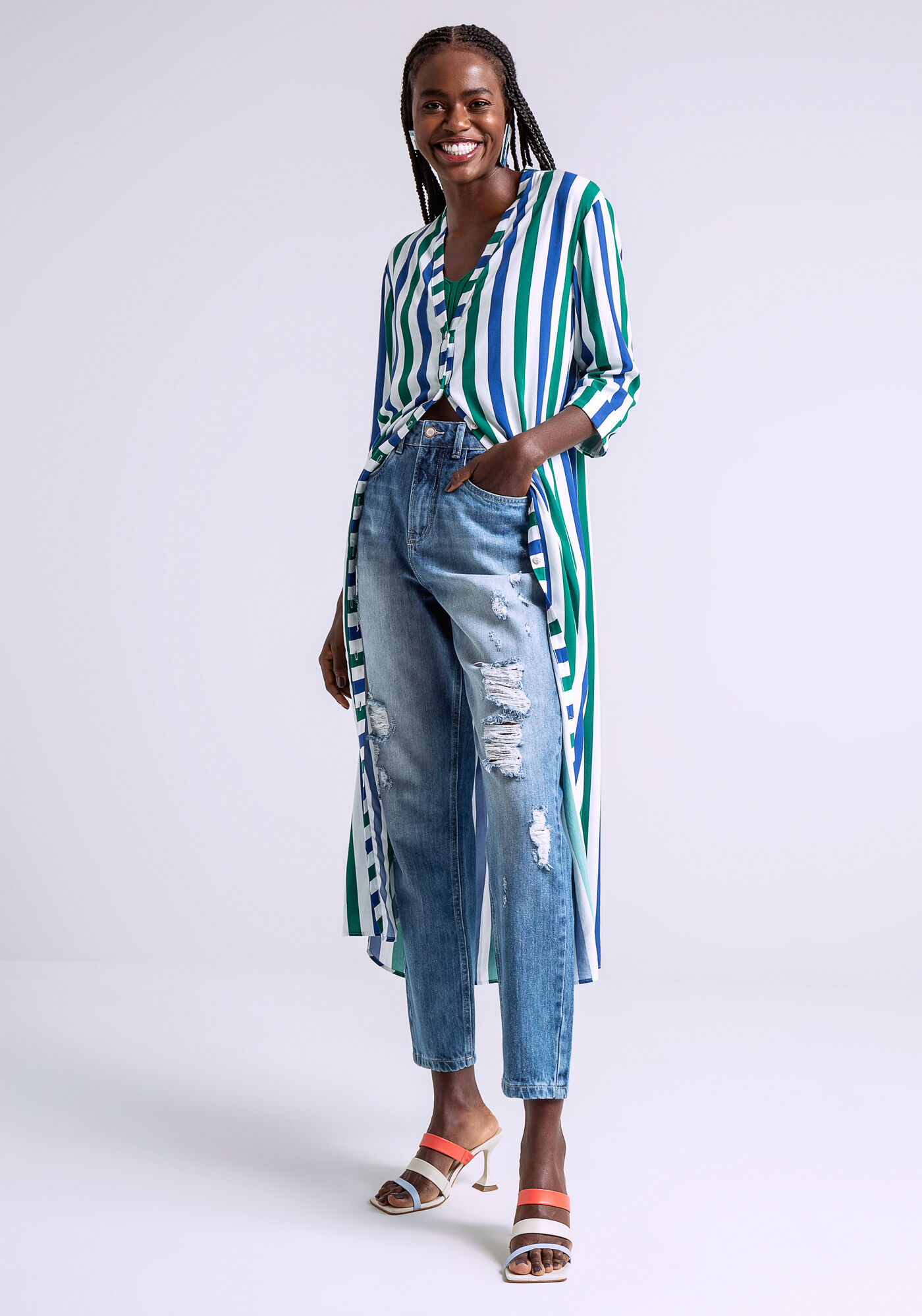 Calça cropped cintura hotsell alta