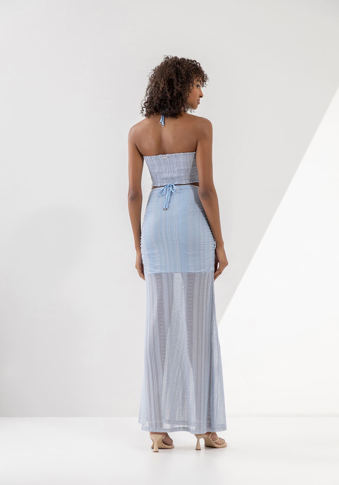 Blusa Cropped Frente &Uacute;nica em Renda com Amarra&ccedil;&atilde;o, , large.