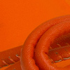 Sandália Anabela com Salto Acrílico, LARANJA CARMIN, swatch.