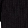 Blusa Básica De Mangas Curtas Em Malha Canelada, PRETO, swatch.