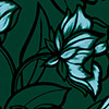 Blusa De Mangas Curtas Estampada Com Gola Redonda, BELL FLOWERS VERDE, swatch.