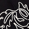 Colete Bordado Com Decote Em V E Amarrações Frontais, PRETO, swatch.