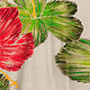 Vestido Chá Com Faixa Em Malha Canelada Estampada, HIBISCOS BEGE, swatch.