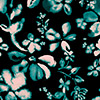 Vestido Estampado Midi Em Malha Canelada Com Recorte Frontal, SWAMP FLOWER PRETO, swatch.