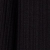 Blusa Básica De Manga Longa Em Malha Canelada, PRETO, swatch.